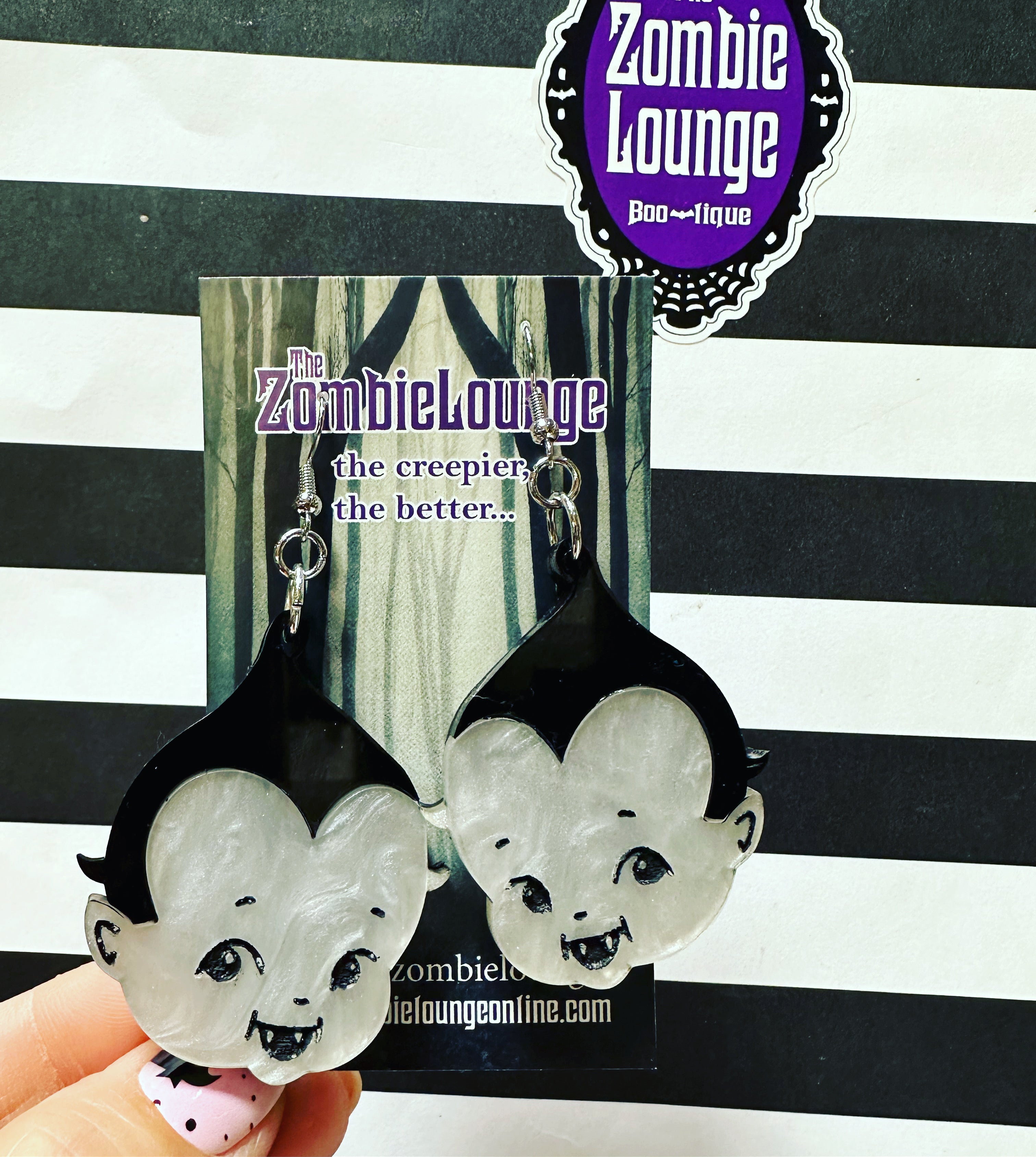 Kewpie Vampire Earrings - Cute Kawaii Gothic Jewelry for Women | Perfect for Halloween, Cosplay & Vampire Themed Parties
