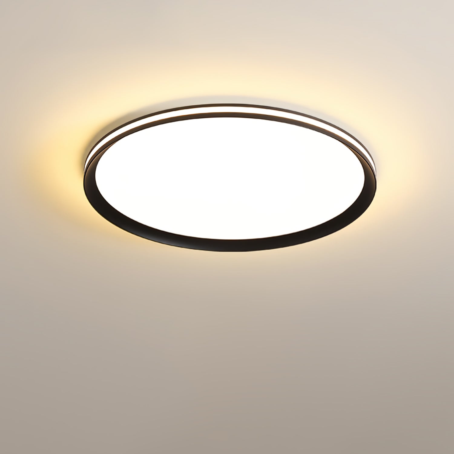 Modern Acrylic Circular LED Ceiling Light Fixture - Energy Efficient Dimmable Ambient Lighting for Living Room, Bedroom, Kitchen & Office