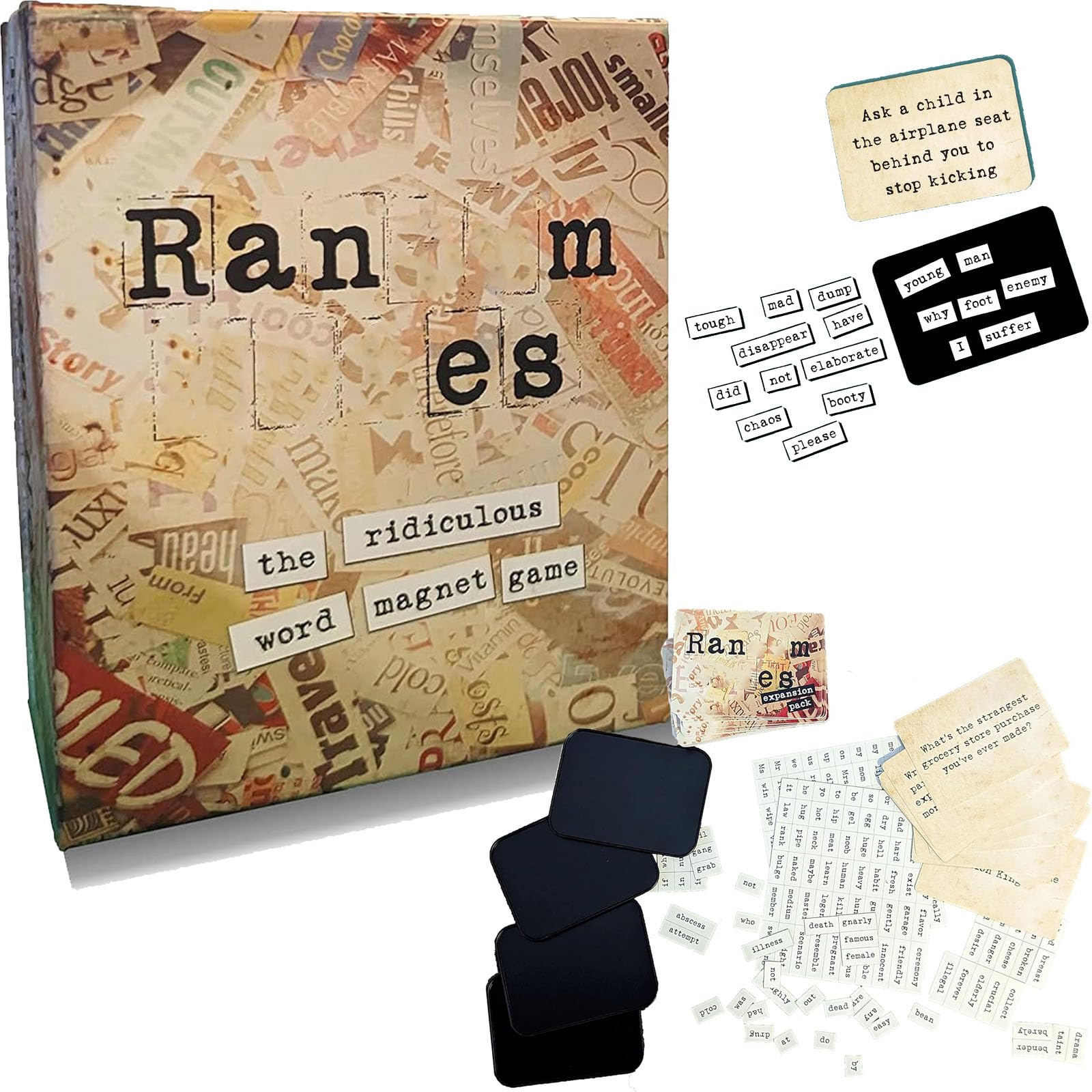 Ransom Notes Word Magnet Party Game - Fun Abducktion & Ridiculous Word Play for 3+ Players | Perfect for Family Game Nights & Social Gatherings