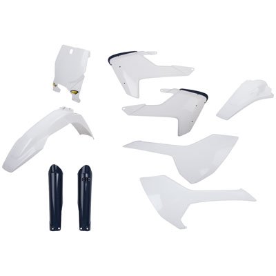 Cycra Powerflow Complete Body Kit White for Husqvarna FC 250 2016-2018 - Dirt Bike MX Racing Protective Gear - Perfect for Off-Road Trail Riding and Motocross Competition