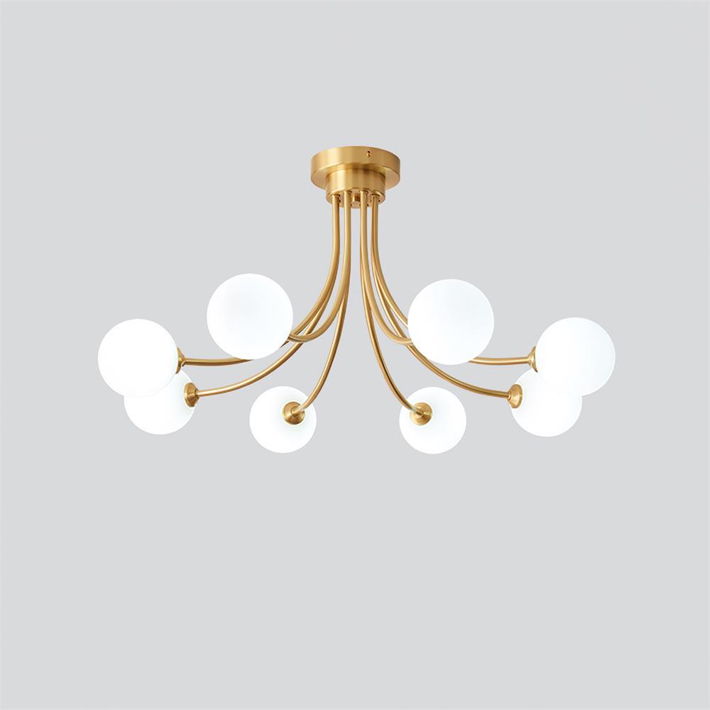 Patrizio Modern Globe Ceiling Light Fixture - Elegant Crystal Glass Pendant Lighting for Living Room, Bedroom & Dining Room | Perfect for Home Decor and Interior Design