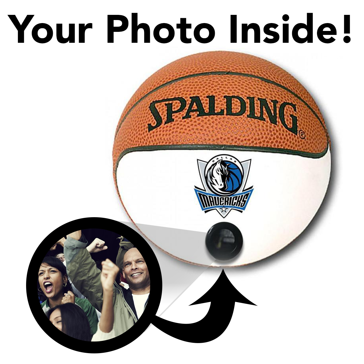 Official Mavericks NBA Miniature Basketball - Dallas Mavs Collectible Toy with Printed Court Design - Perfect for Fans, Sports Decor & Gift Giving