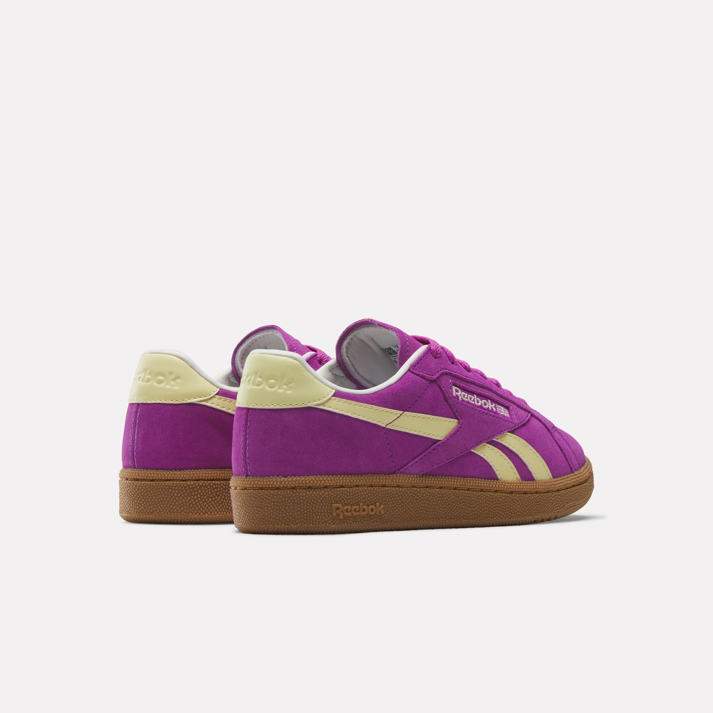 Reebok Club C Vintage Sneakers - Purple Rave, Yellow & Chalk White | Classic Retro Tennis Shoes for Men & Women | Perfect for Casual Wear, Gym & Street Style