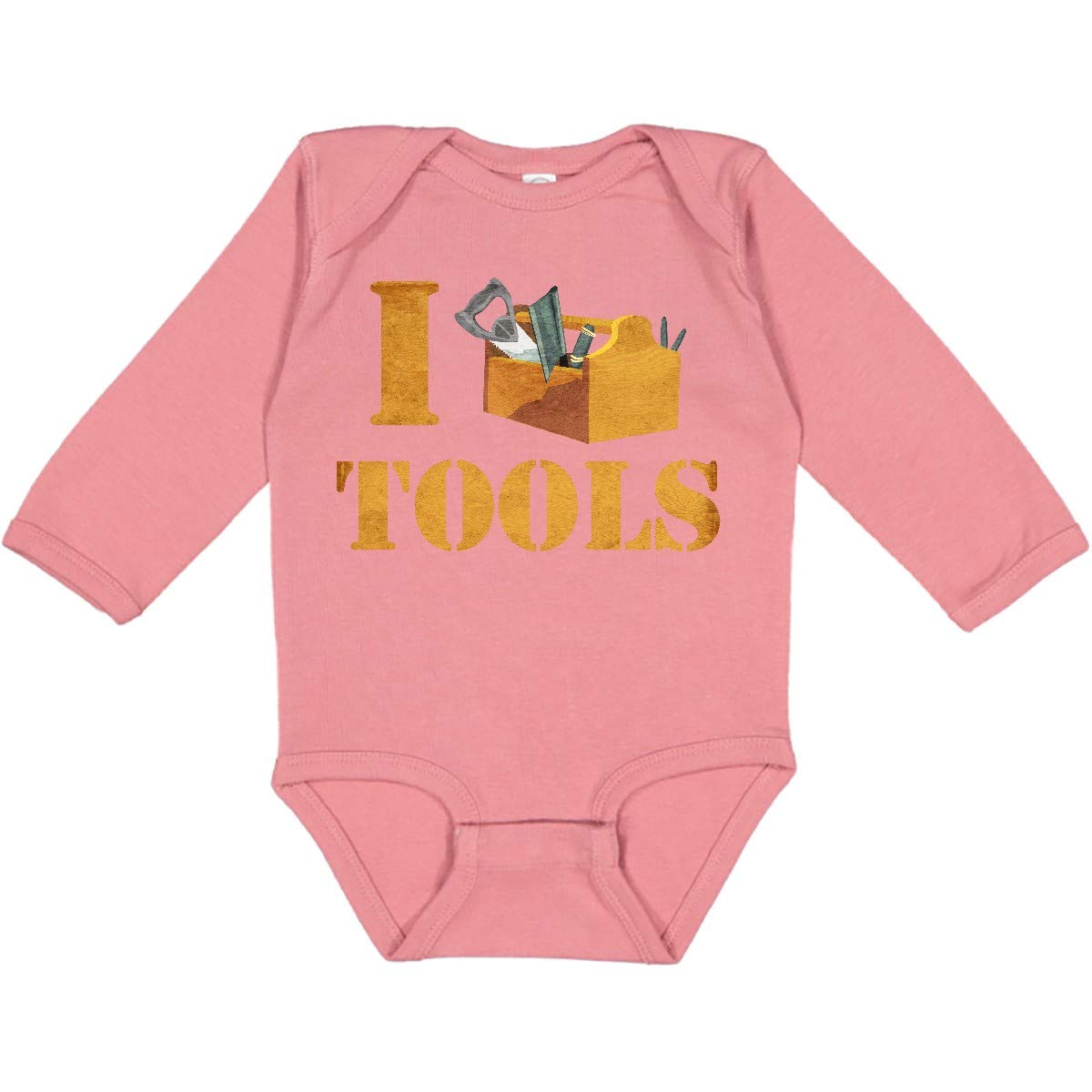 Inktastic I Love Tools Long Sleeve Baby Bodysuit - Cute Construction Theme Outfit for Toddlers & Infants - Perfect for Playtime, DIY Projects & Family Photo Shoots
