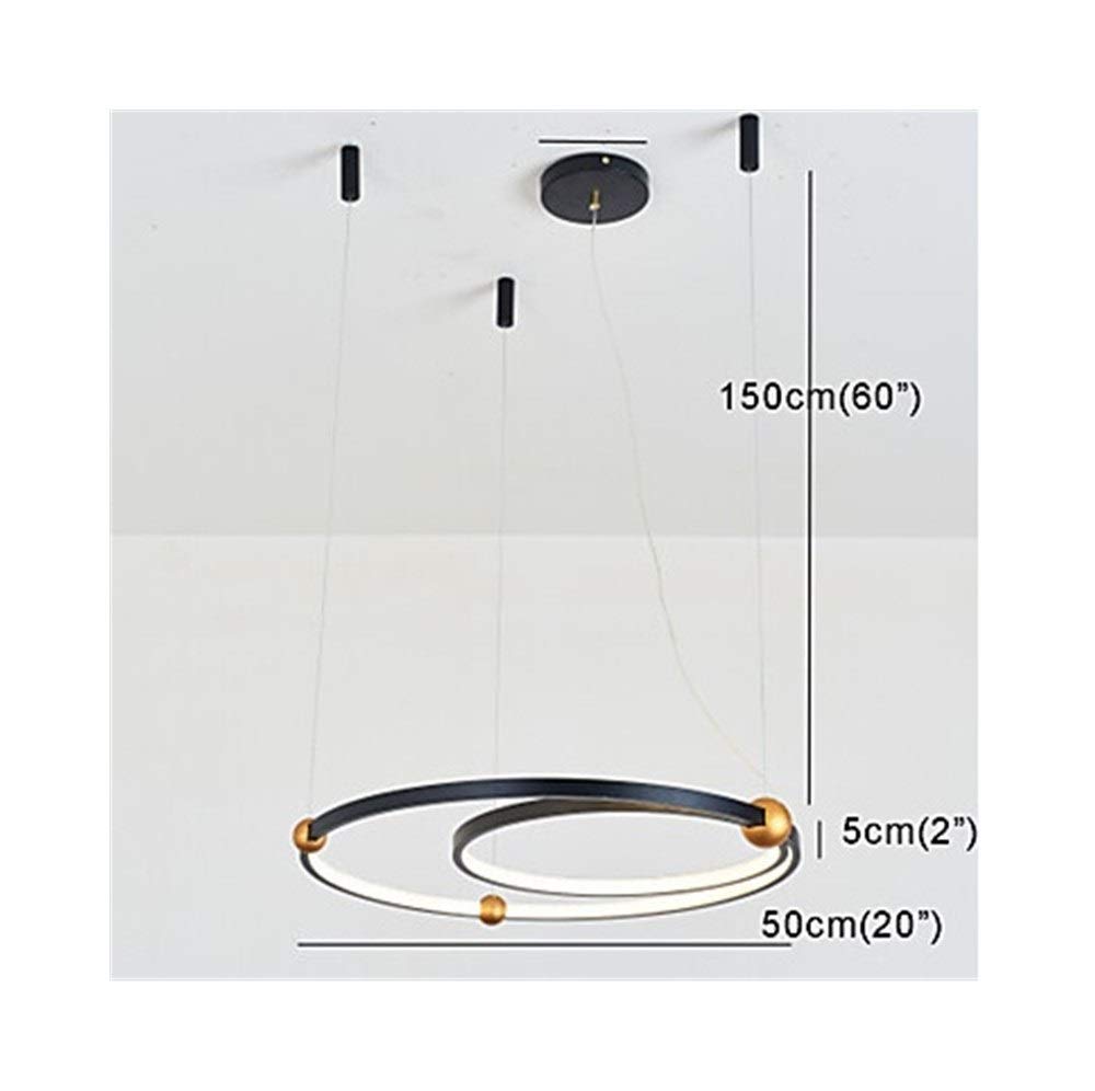 Modern Geometric Metal Chandelier - Adjustable Ring Design for Dining Room, Living Room, Study & Clothing Store Lighting | Elegant White Finish | Perfect for Home Decor & Commercial Spaces