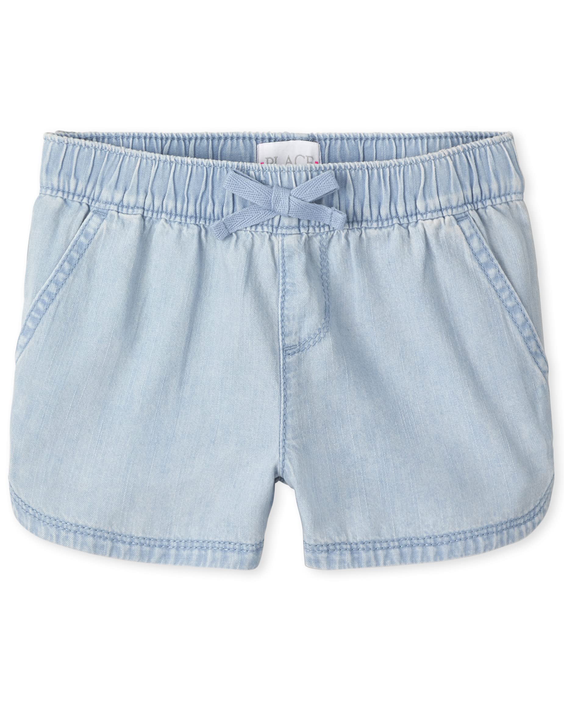 The Children's Place Girls' Denim Pull-On Shorts - Stretch Comfort Fit for Toddler & Kids - Perfect for Playtime, School & Summer Outfits