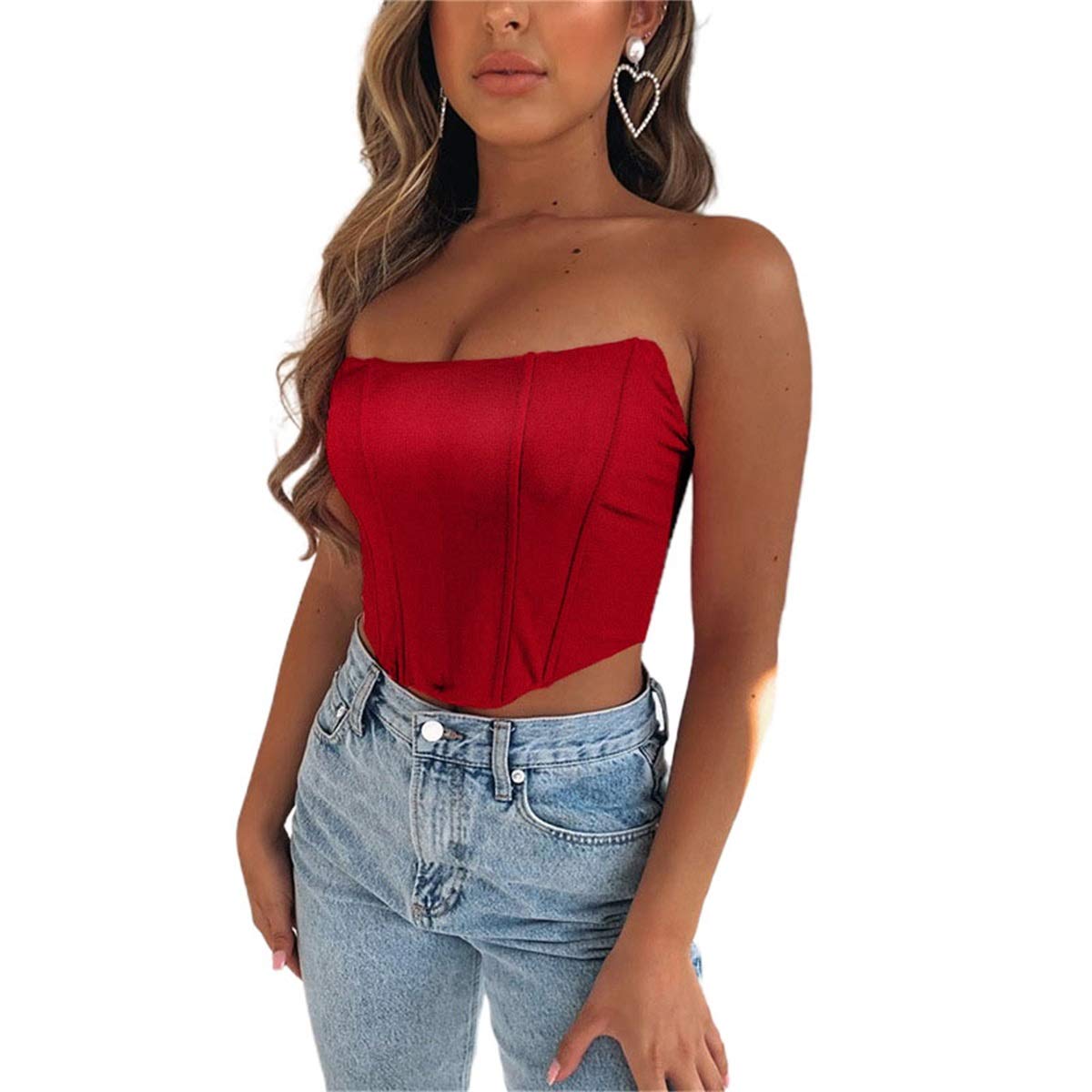 Meihuida Women's Bustier Corset Top - Sexy Lace Push Up Bustier for Women | Perfect for Date Night, Bridal Lingerie & Special Occasions
