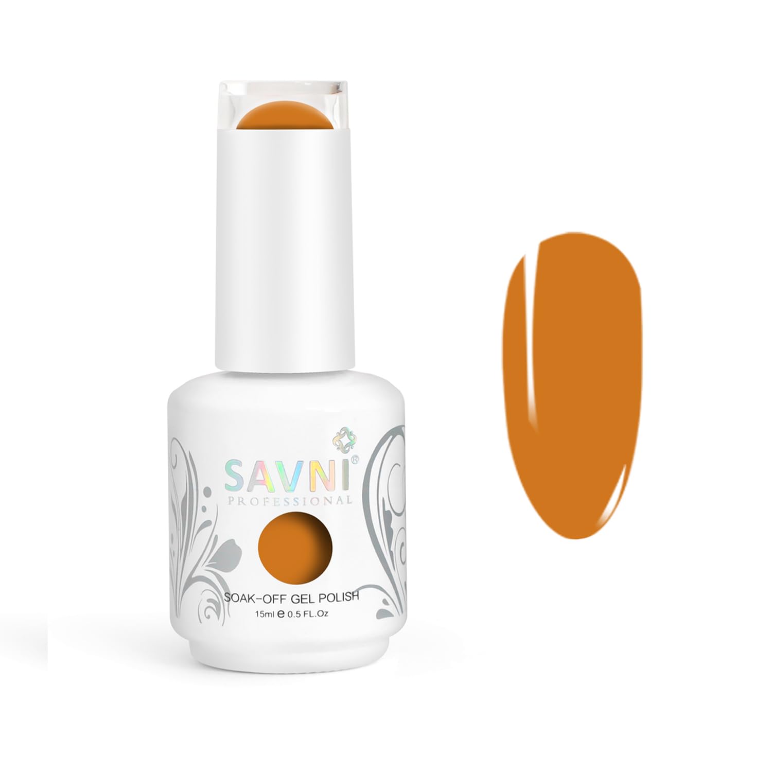 Savni Professional UV/LED Gel Nail Polish Set - 15ml Deep Chestnut Color | Long-Lasting Manicure Kit for Salon & Home Use | Perfect for Nail Art, French Tips & Special Occasions