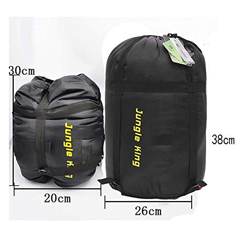 3 Season Unisex Adult Sleeping Bag for Camping, Hiking & Outdoor Sports - Lightweight & Portable with Tote Bag (Orange) - Perfect for Backpacking, Travel & Adventure Trips