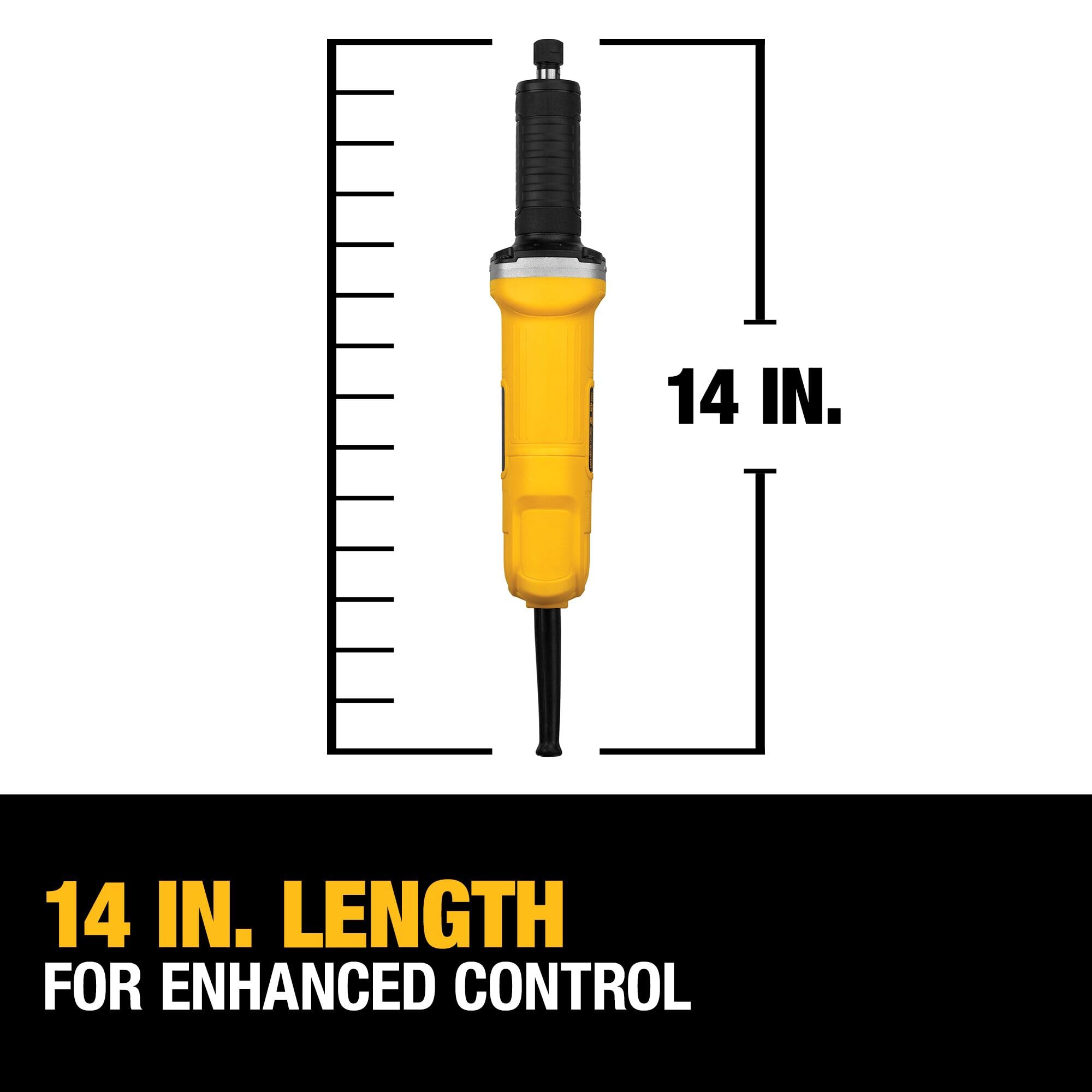 DEWALT DWE4887 4.2-Amp 1-1/2-Inch Corded Die Grinder with 25,000 RPM for Metalworking, Wood Carving, and DIY Projects - AC/DC Capacity Power Tool for Professional and Home Use