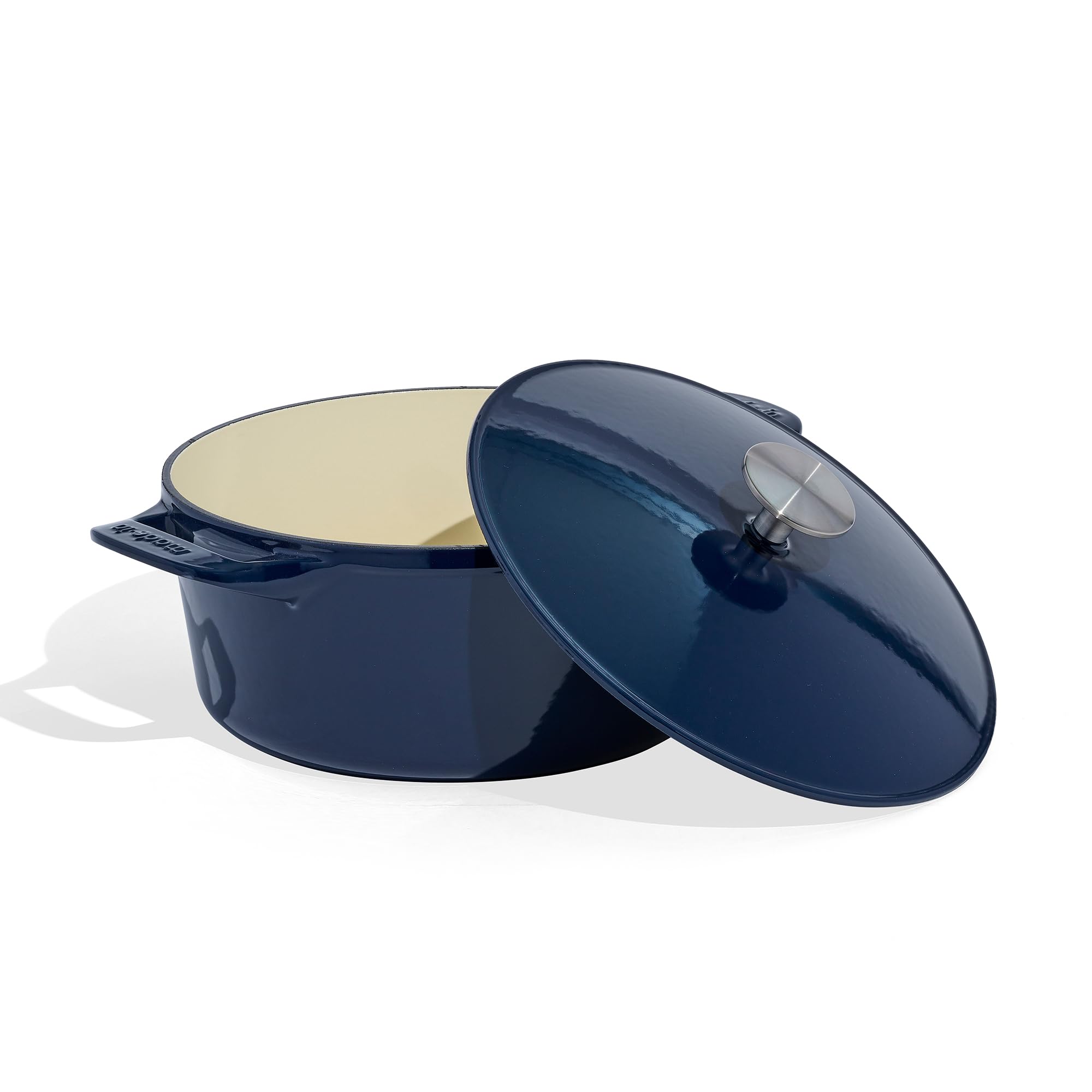 Premium 5.5 Quart Enameled Cast Iron Dutch Oven - Blue French Cookware with Superior Heat Retention & Durability - Induction Compatible Professional Kitchen Essential - Perfect for Braising, Baking & Slow Cooking at Home