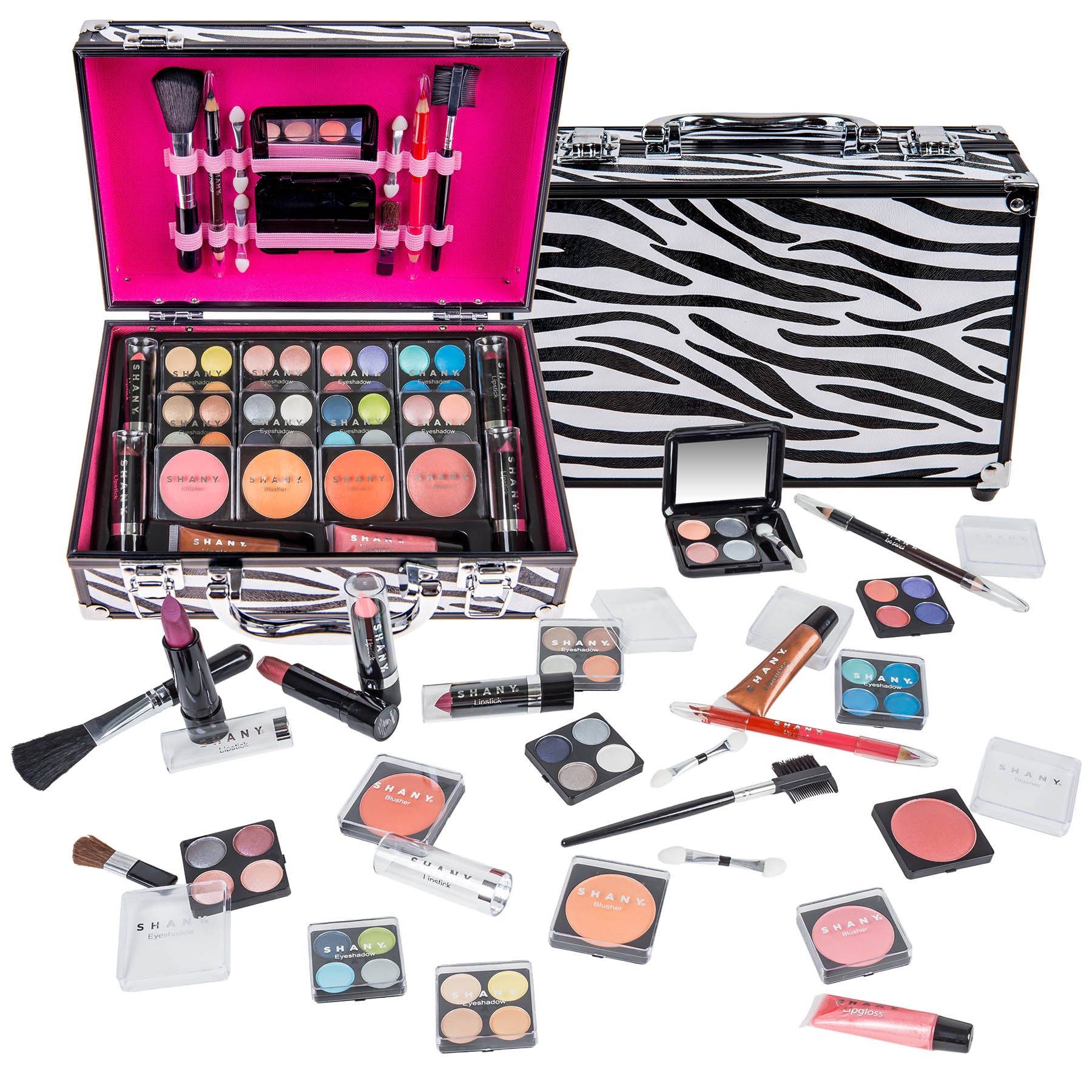 Professional Makeup Train Case with Carry Handle - Large Cosmetic Organizer for Makeup Artists & Travel - Perfect for Salon, Home Use & On-the-Go Touch Ups