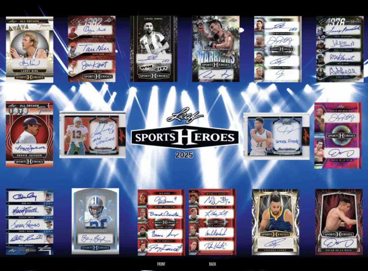 2025 Leaf Metal Sports Heroes Hobby Box - Collectible Trading Cards for Baseball, Football & Basketball Fans - Perfect for Card Collectors, Investors & Fantasy Sports Enthusiasts