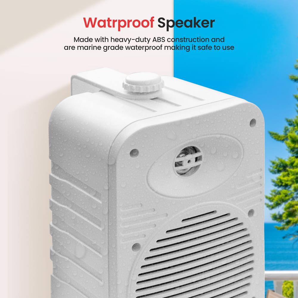 Premium 2-Way Indoor/Outdoor Waterproof Speaker System - High-Quality Sound for Patio, Garden & Home Entertainment