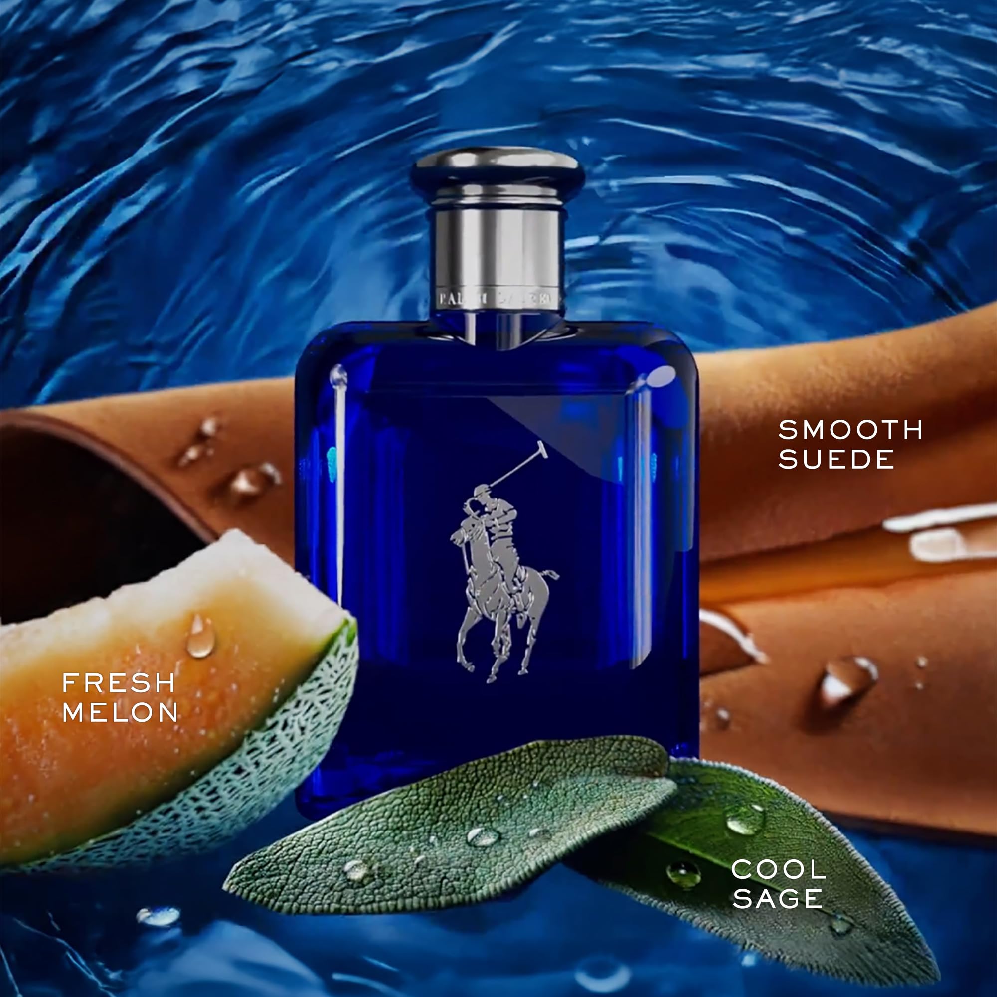 Ralph Lauren Polo Blue Eau de Toilette for Men - Aquatic Fresh Cologne with Citrus, Sage & Suede Notes - Medium Intensity Fragrance - Perfect for Daily Wear, Office & Special Occasions