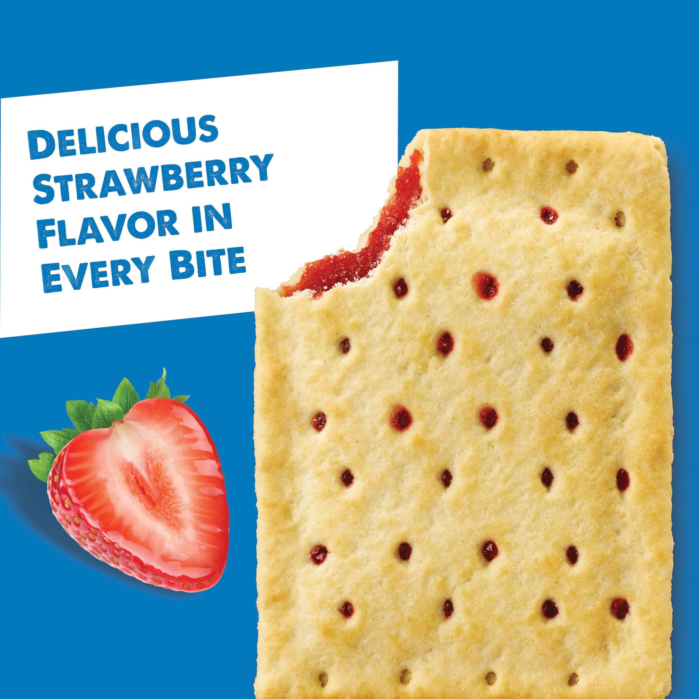 Pop-Tarts Toaster Pastries - Unfrosted Strawberry Flavor (13.5oz Box, 8 Count) | Breakfast Pastries, Kids Snacks & On-the-Go Treats | Perfect for School Lunches, Quick Breakfasts and After-School Snacks