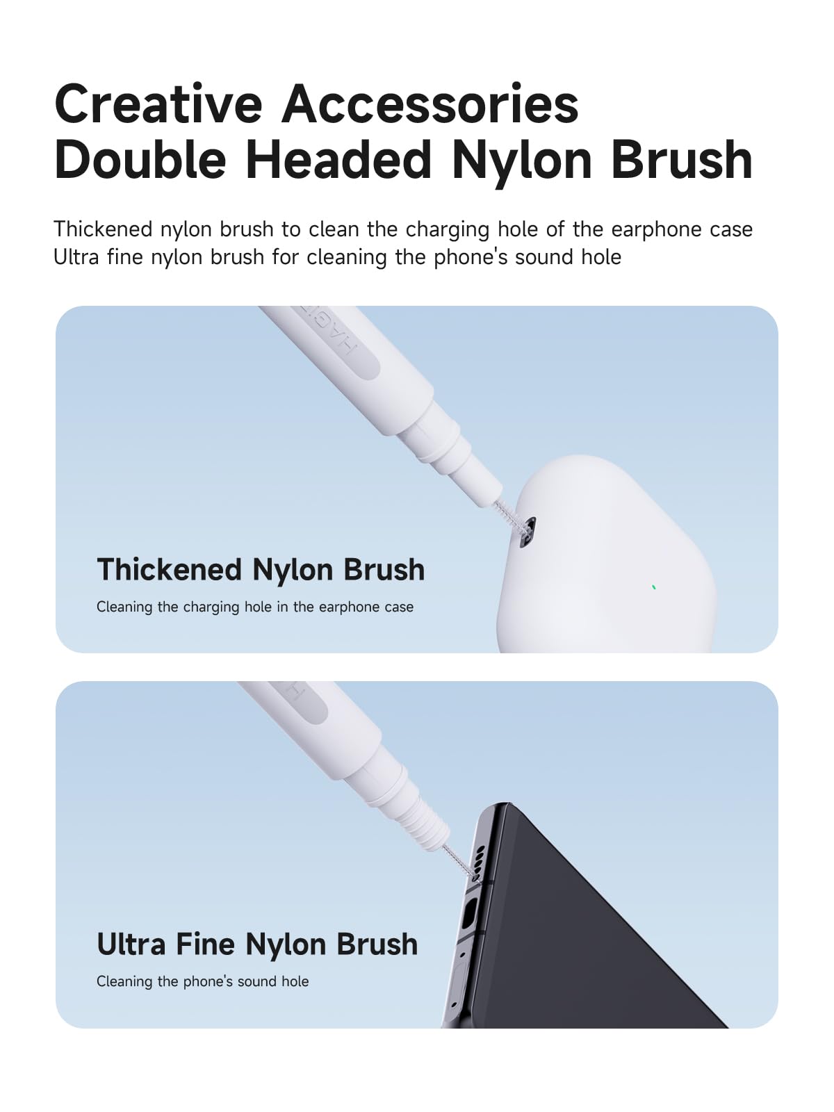 Hagibis AirPods Pro 1/2/3 Cleaning Kit - Multi-Function Cleaner Pen with Soft Brush for Bluetooth Earphones & Case - Compatible with iPhone 16/15 Pro Max - White Cleaning Tools for Camera Lens & Lego Accessories - Perfect for Travel, Office & Home Use