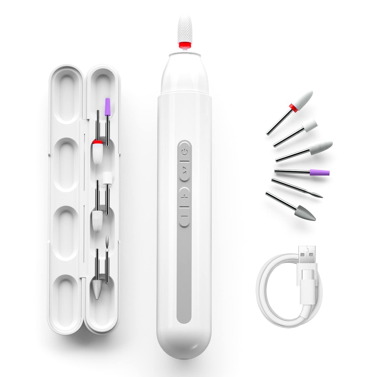 TOUCHBeauty Cordless Electric Nail Drill Machine - Professional Acrylic Nail Kit with Portable Nail File & Polishing Tool for Manicure Pedicure | Perfect for Home Salon & DIY Nail Care | Gift for Nail Lovers