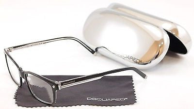 Dsquared2 DQ5036 003 Black Plastic Eyeglass Frames - Italian Made High Quality (54-17-145) | Stylish & Durable for Everyday Wear, Work & Fashion