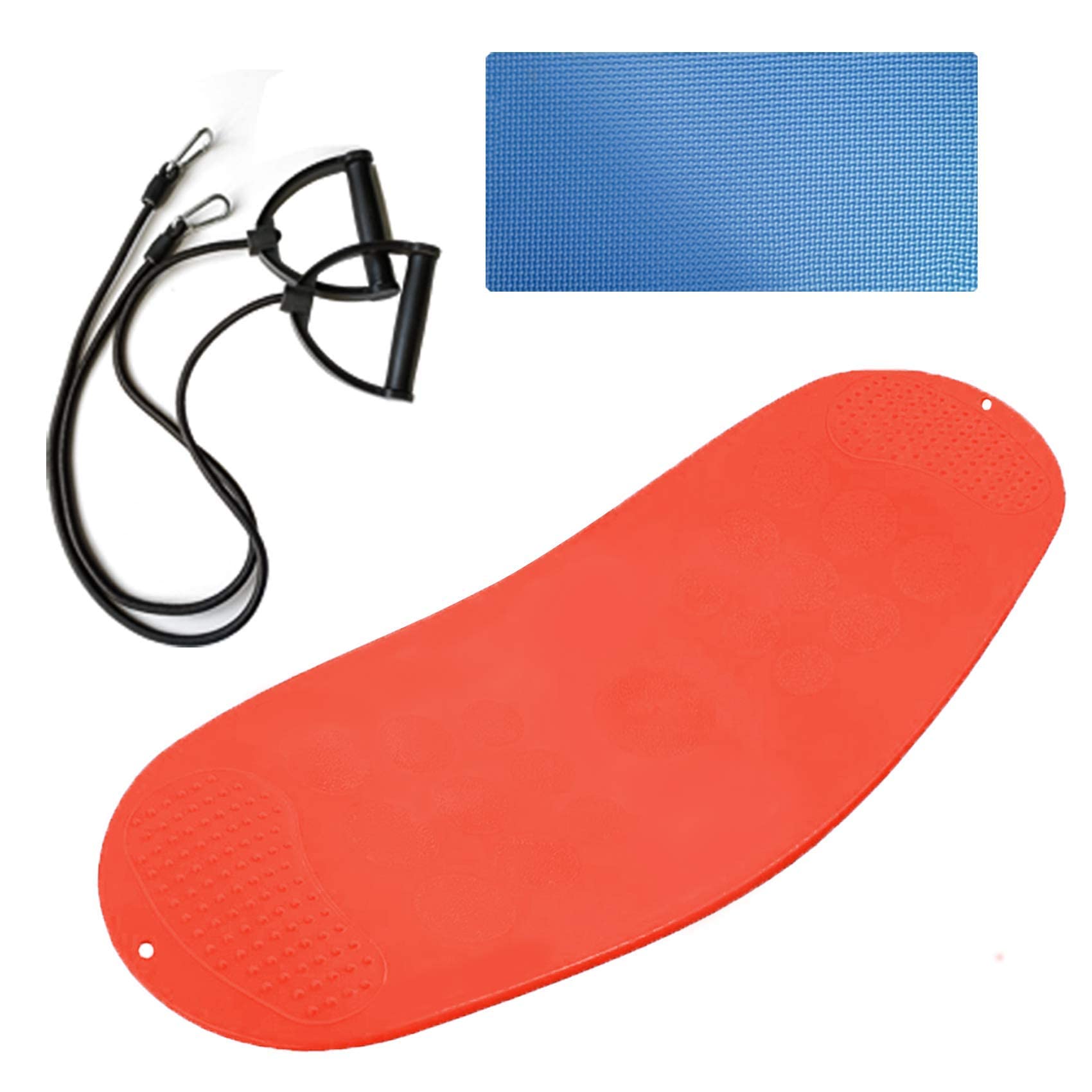 ENOKER Balance Board with Resistance Bands - Core Strength & Stability Training Equipment for Adults - Anti-Slip Yoga Board for Home Gym, Physical Therapy & Fitness - Perfect for Leg/Arm Workouts, Balance Sports & Rehabilitation Exercises
