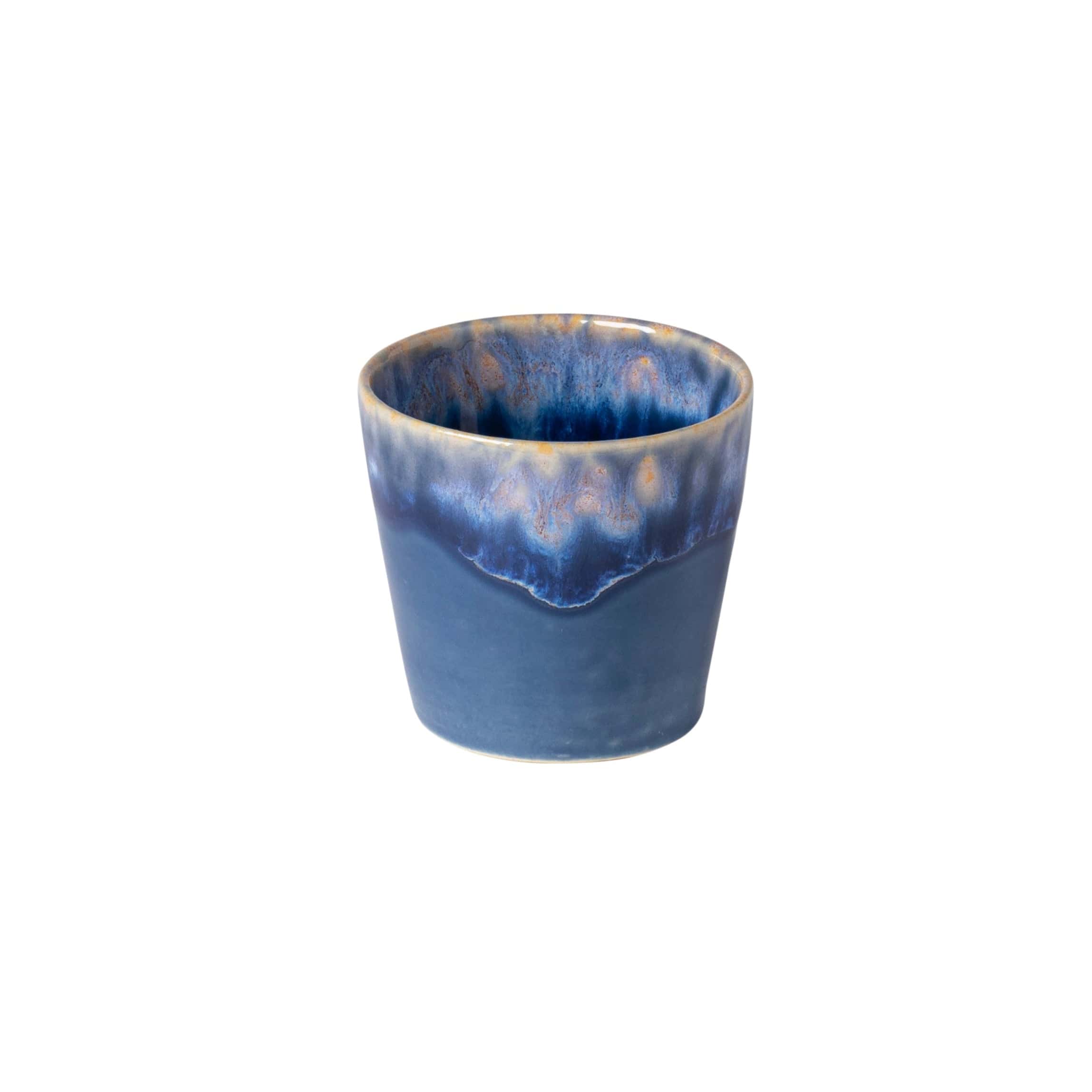 Casafina Grepresso Handmade Fine Stoneware Espresso Cup - Premium Denim Blue Coffee Mug for Espresso & Cappuccino - Perfect for Home, Cafe & Gifts