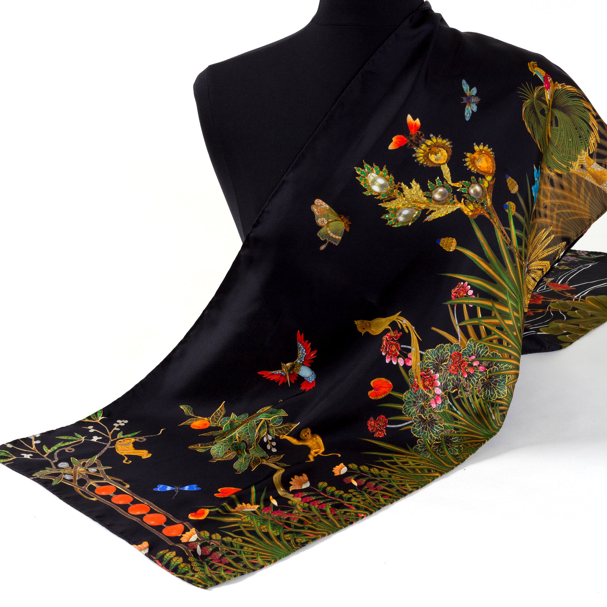 Stylish Macklowe Gallery Tropicalia Silk Scarf - Lightweight Luxury Fashion Accessory for Women, Perfect for Travel, Parties & Special Occasions