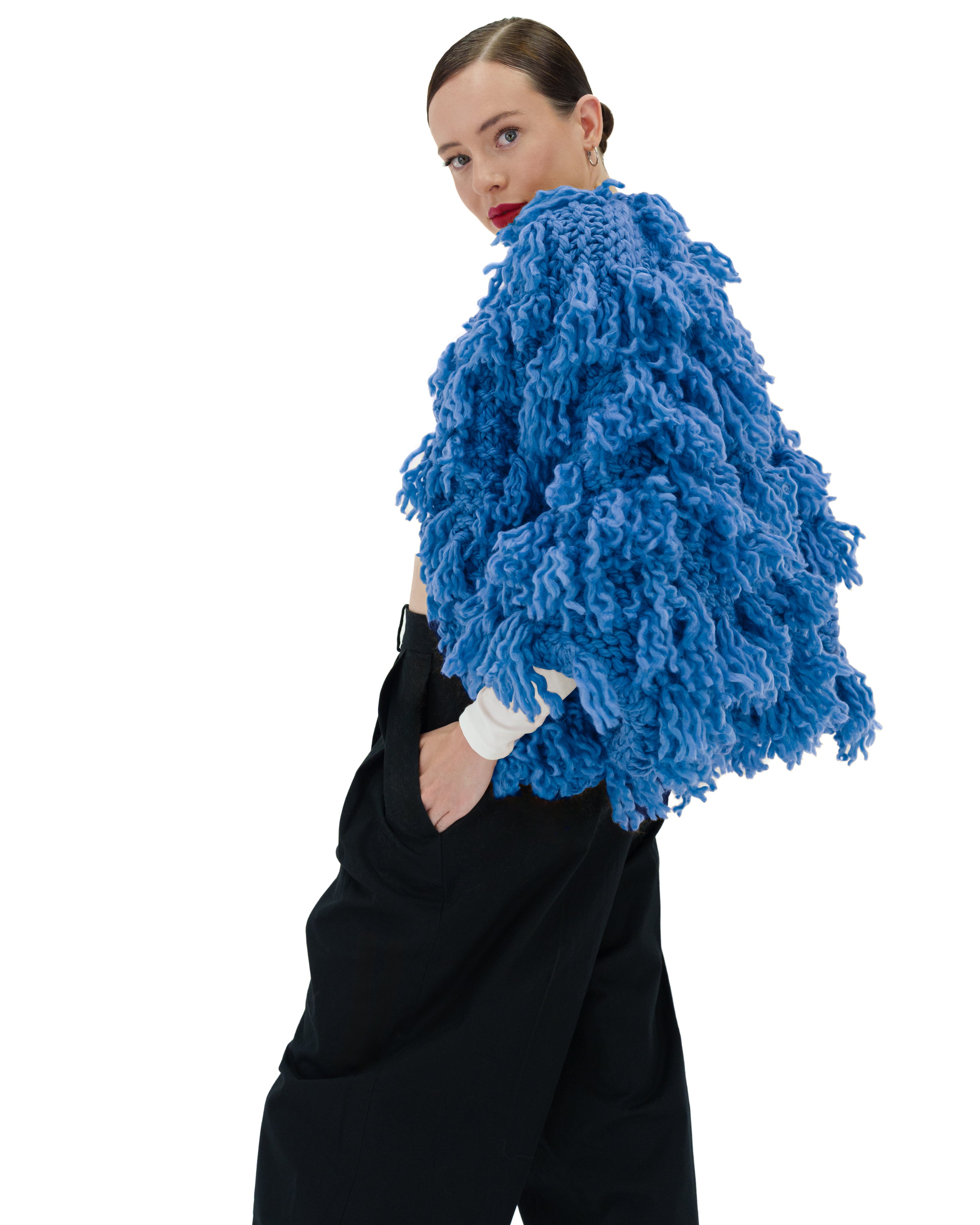 Women's Soft Fur-Like Cardigan - Cozy Winter Knit Sweater for Casual Wear, Office & Lounge