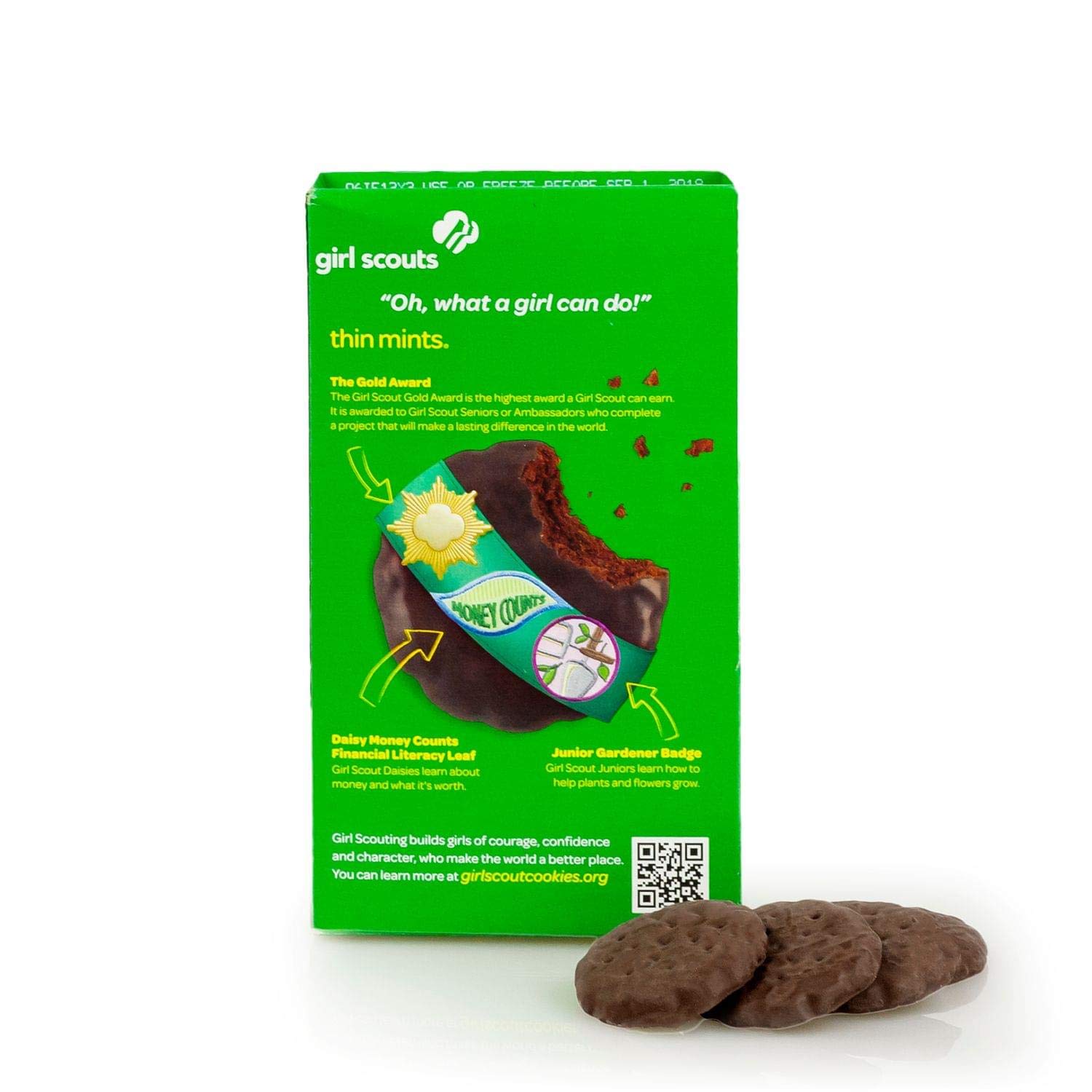 Girl Scout Thin Mints Cookies - 32 Count Box | Classic Chocolate Mint Cookies for Parties, Gifts & Snacking