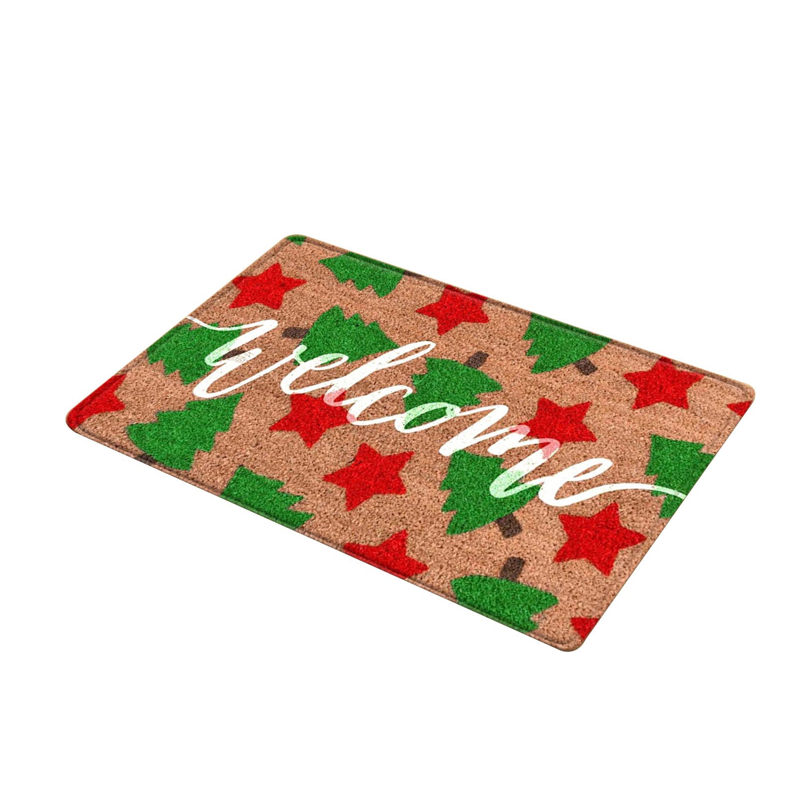 Premium Christmas Welcome Mat - Non-Slip Polyester Holiday Doormat with Quick Dry Technology for Home Decor | Perfect for Front Door, Porch & Indoor Festive Floor Decorations