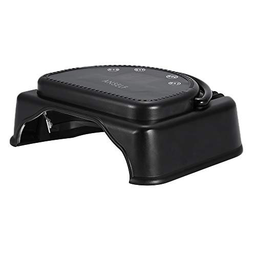Fesjoy 64W Professional LED Nail Dryer Lamp - 32pcs UV/LED Bulbs, 110-240V, Touch Sensor & LCD Screen, Portable Lifting Handle - Fast Curing for Gel Nail Polish - Perfect for Home & Salon Use - US Plug (Black)