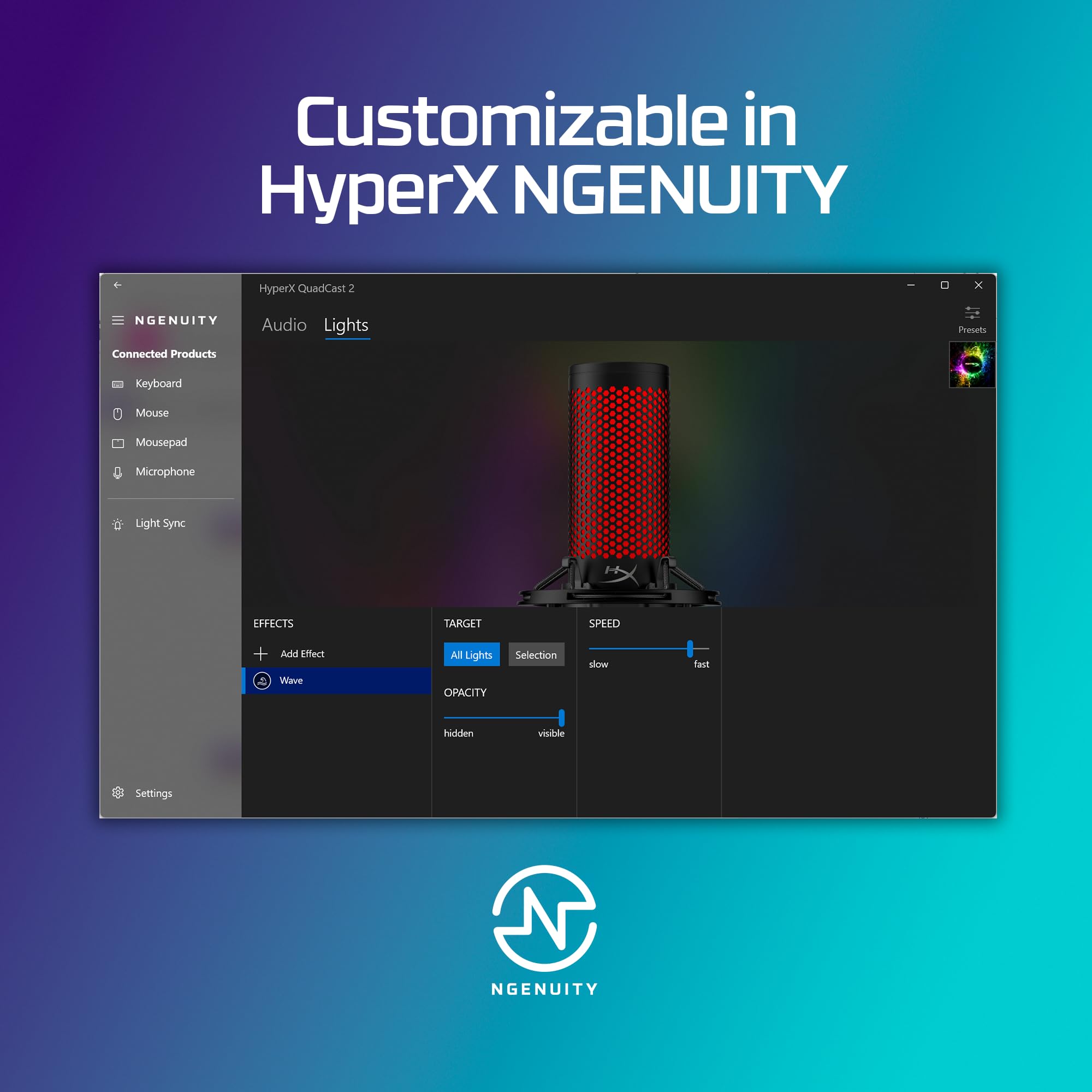 HyperX QuadCast 2 USB Microphone - Professional Gaming, Streaming & Podcast Mic with On-Board Controls, LED Lighting, Shock Mount for PC, Mac, PS5, PS4 (USB-C, Black) - Perfect for Twitch, YouTube & Discord Voice Chat