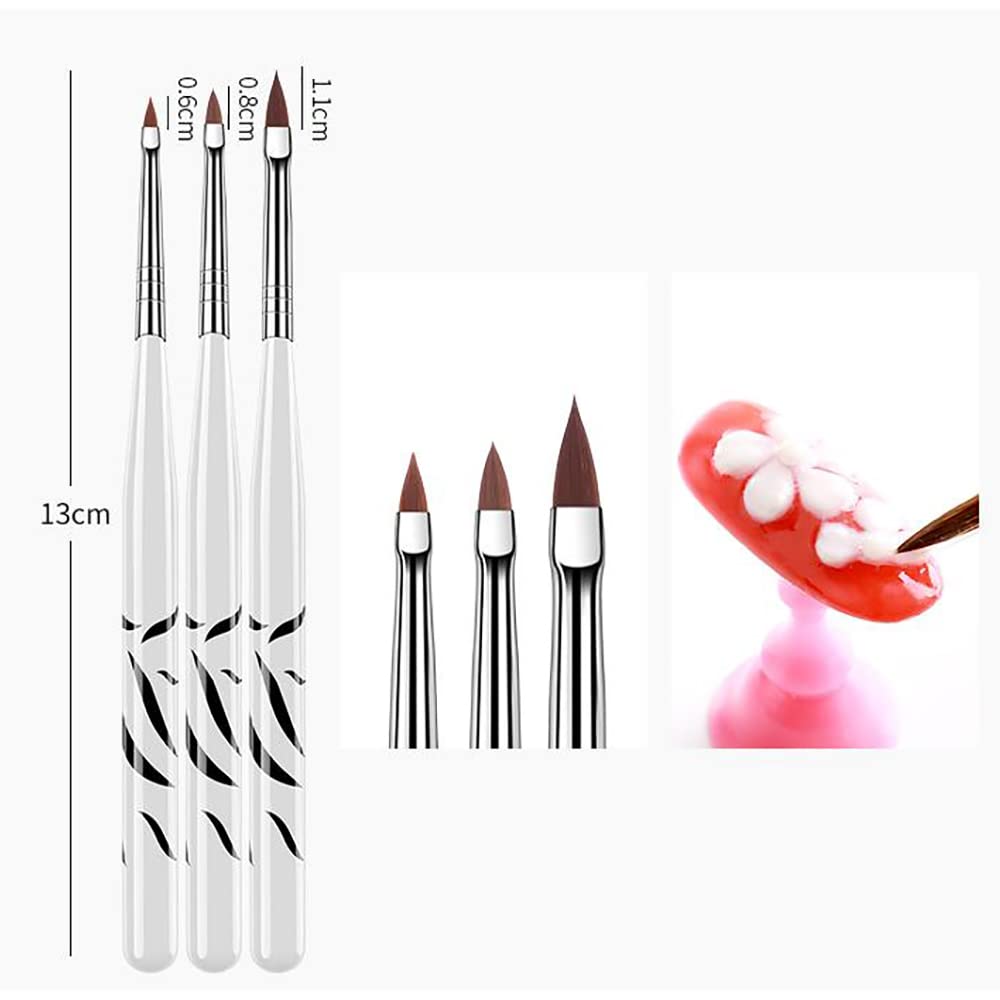 Store2508 Professional 8 Pcs UV Gel Nail Art Brush Set - Dotting, Liner, French Tip & Painting Brushes for Acrylic & Gel Polish | Perfect for Salon, DIY Manicure & Nail Art Design