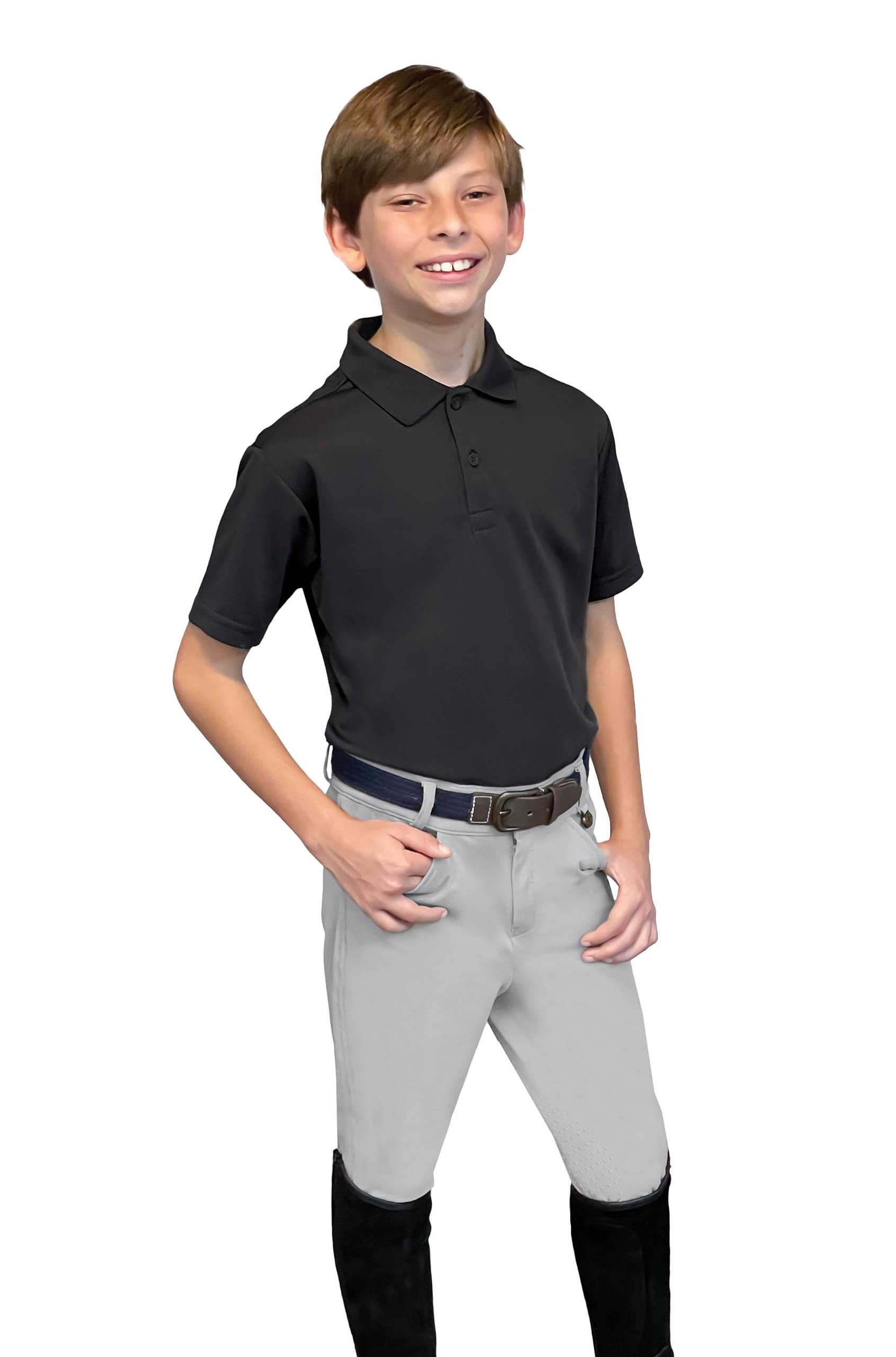 Ovation Boys Softflex 4 Pocket Breech Pants - Comfortable & Durable Kids' Casual Pants for School, Play & Outdoor Activities