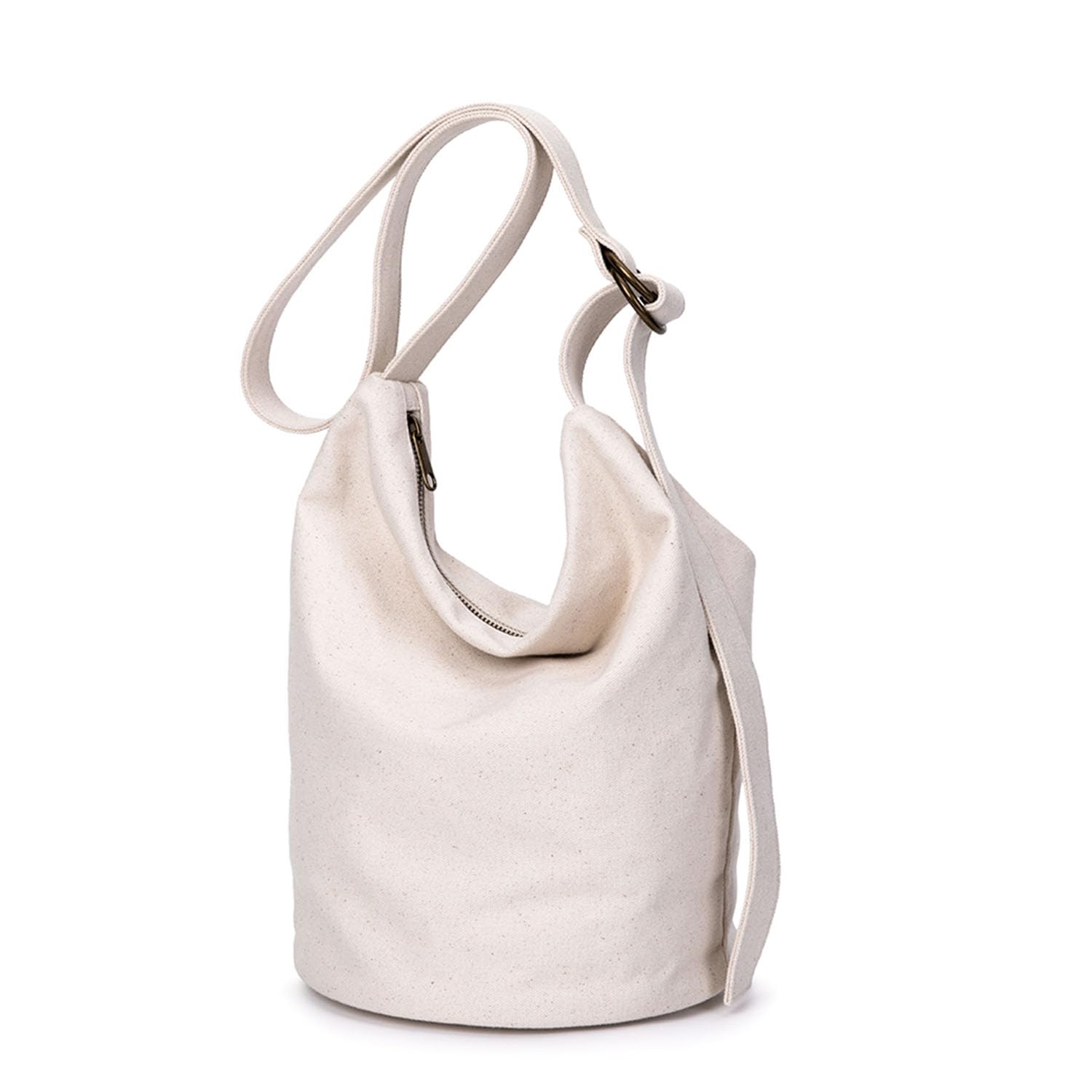 Lightweight Stylish Crossbody Bucket Bag - Beige for Daily Use & Travel