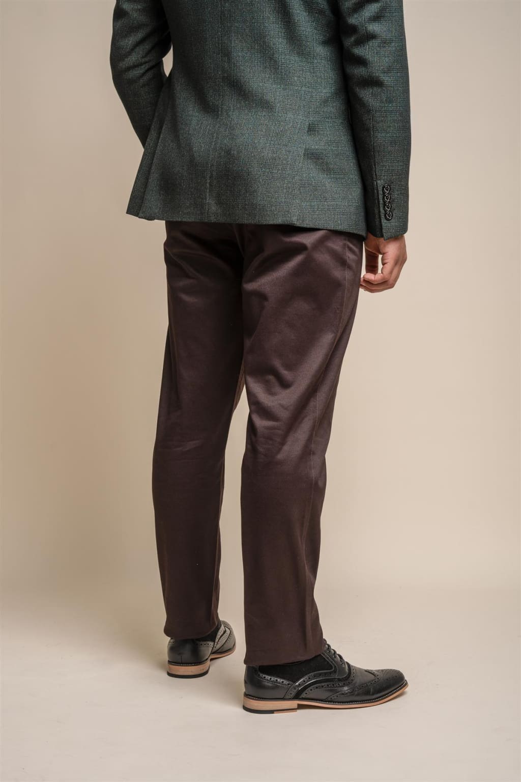 Cavani Men's Dakota Chocolate Chino Pants - Classic Slim Fit Casual Dress Pants for Office, Business & Formal Wear