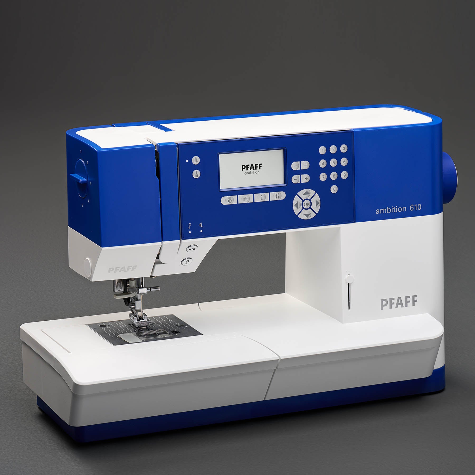 Pfaff Ambition 610 Blue Sewing Machine - Computerized Quilting & Crafting Machine for Home Use, Perfect for Dressmaking, DIY Projects & Fabric Crafts