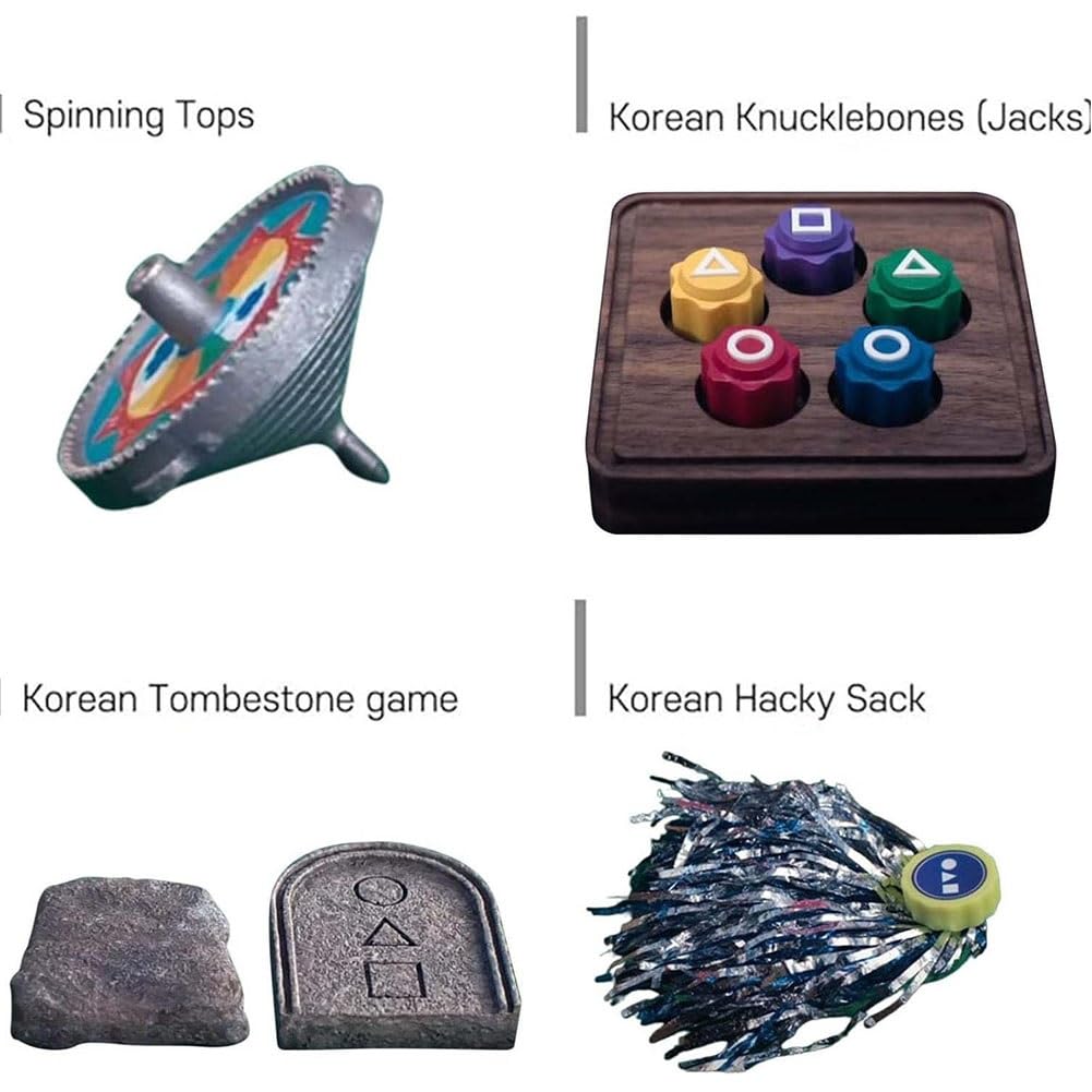 5PCS Korean Traditional Stone Pebbles Game Set - Folk Dice & Catching Game for Hand-Eye Coordination Training | Family Travel & Party Entertainment | Indoor & Outdoor Fun Activities