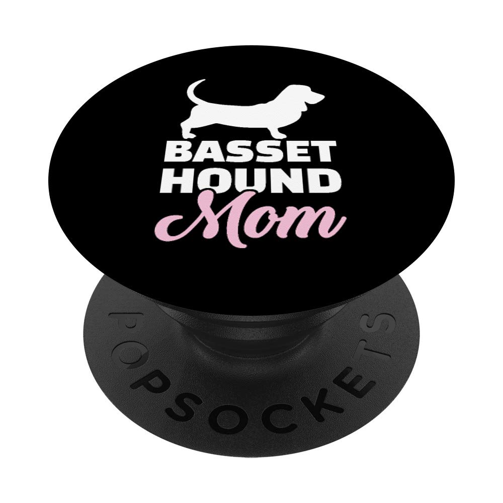Basset Hound Mom PopSockets Phone Grip & Stand - Expandable Phone Holder for iPhone, Samsung & Tablets - Perfect for Pet Lovers, Home Decor & Everyday Use
