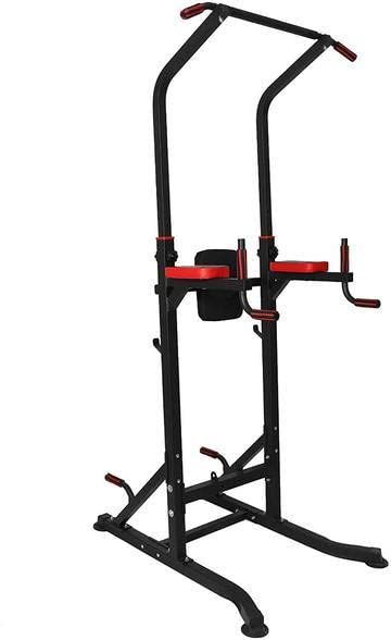 Adjustable Power Tower - Heavy Duty Pull Up Bar & Dip Station for Home Gym, Multi-Functional Push Up Workout Equipment for Strength Training | Perfect for Garage, Basement & Home Fitness