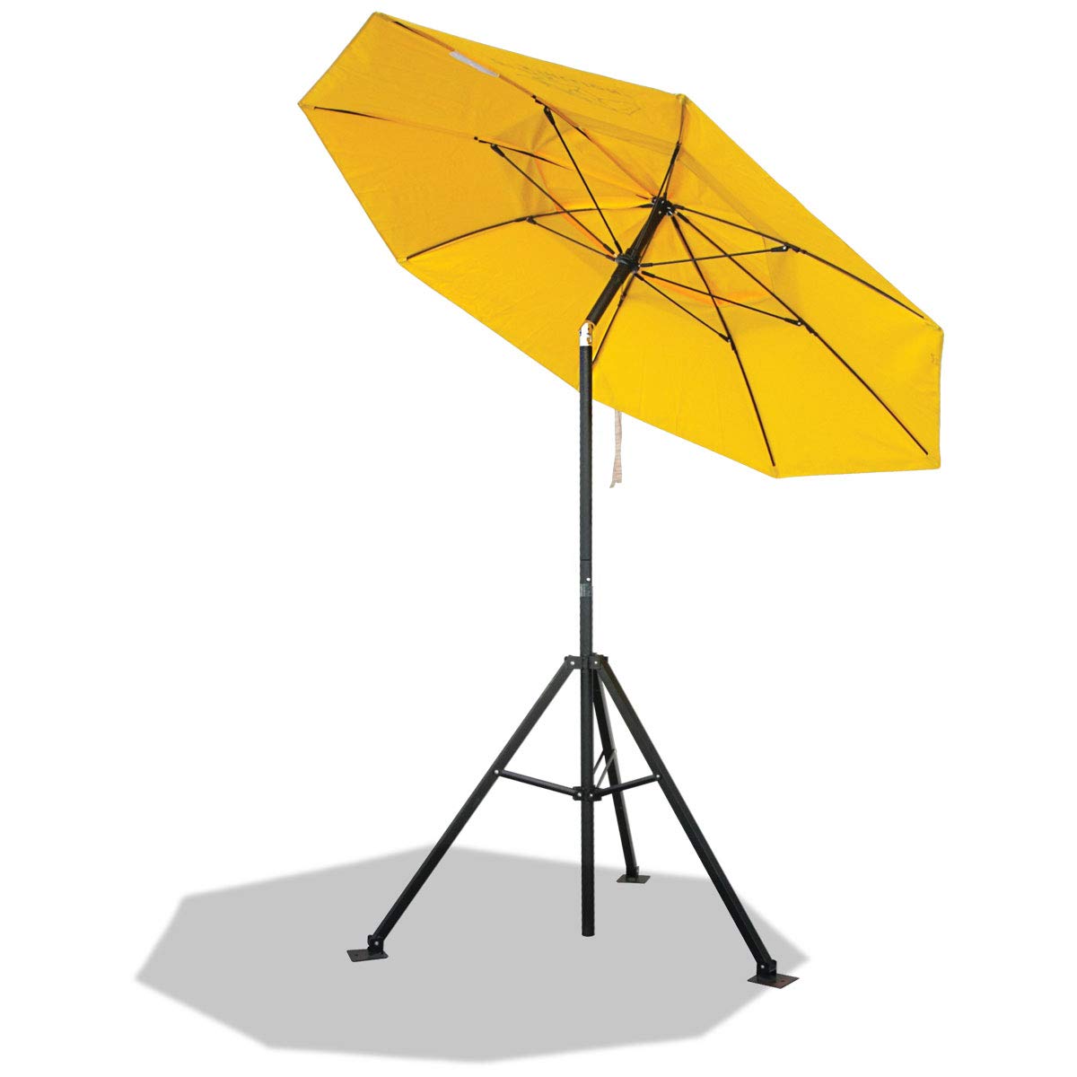 Black Stallion UB150 FR Industrial Umbrella with Tripod Stand - Heavy Duty Sun Shade for Outdoor Events, Construction Sites & Backyard Use