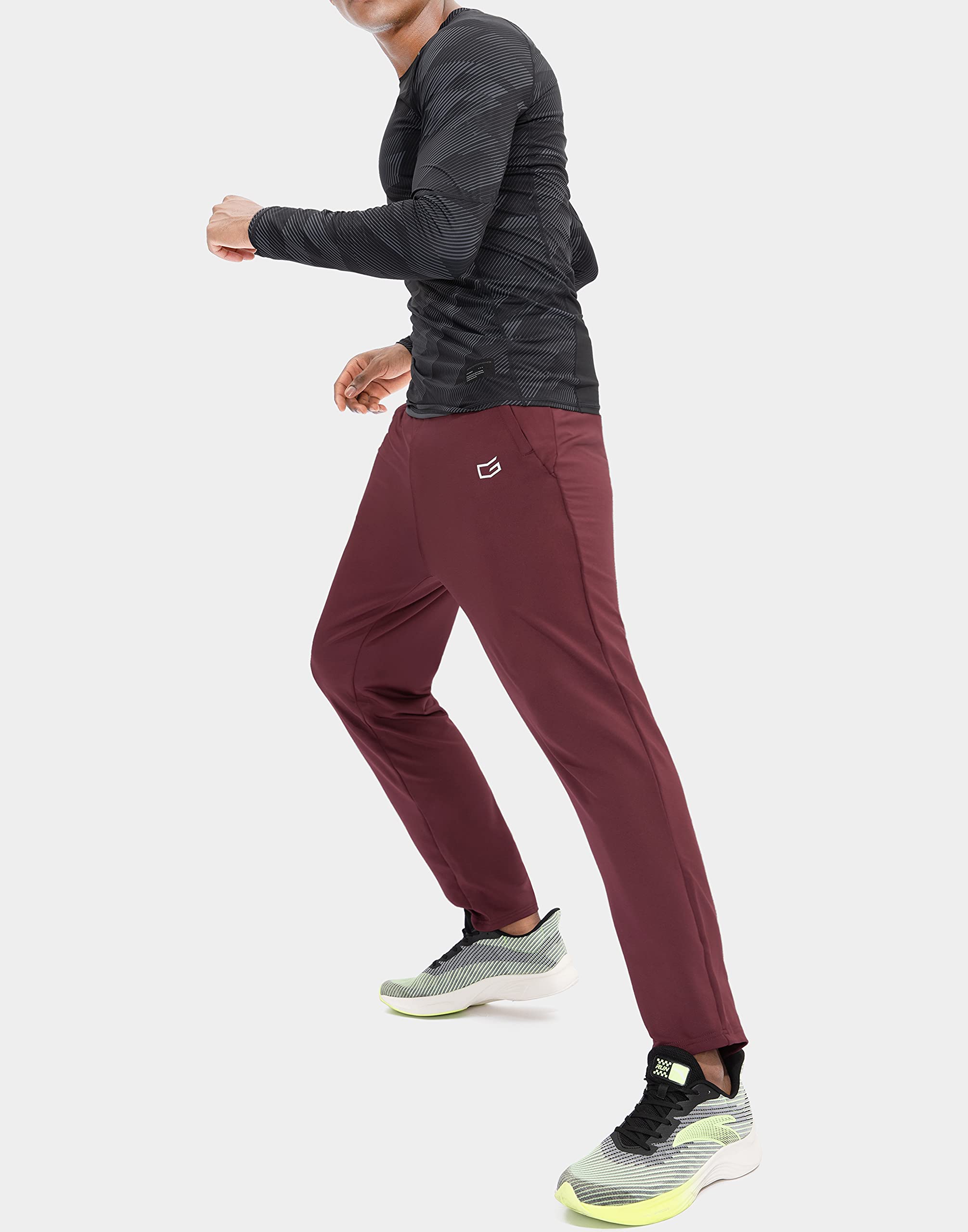 Men's Slim Fit Tapered Sweatpants with Zipper Pockets - Athletic Track Pants for Running, Workout & Exercise | Gym, Jogging & Casual Wear