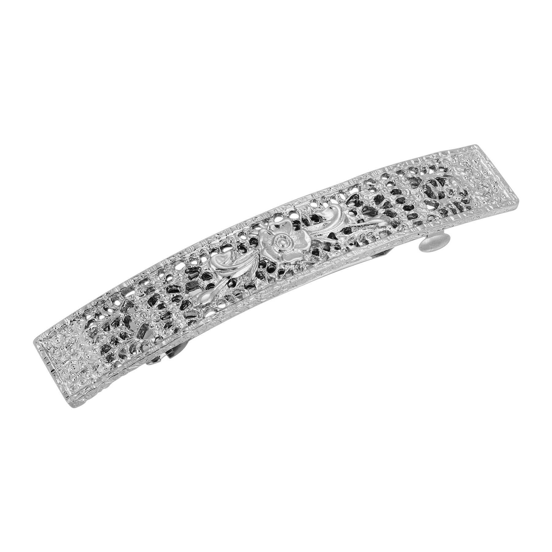 1928 Vintage Floral Hair Barrette Clip - Elegant Jewelry Hair Accessory for Women & Girls - Perfect for Weddings, Parties & Everyday Wear