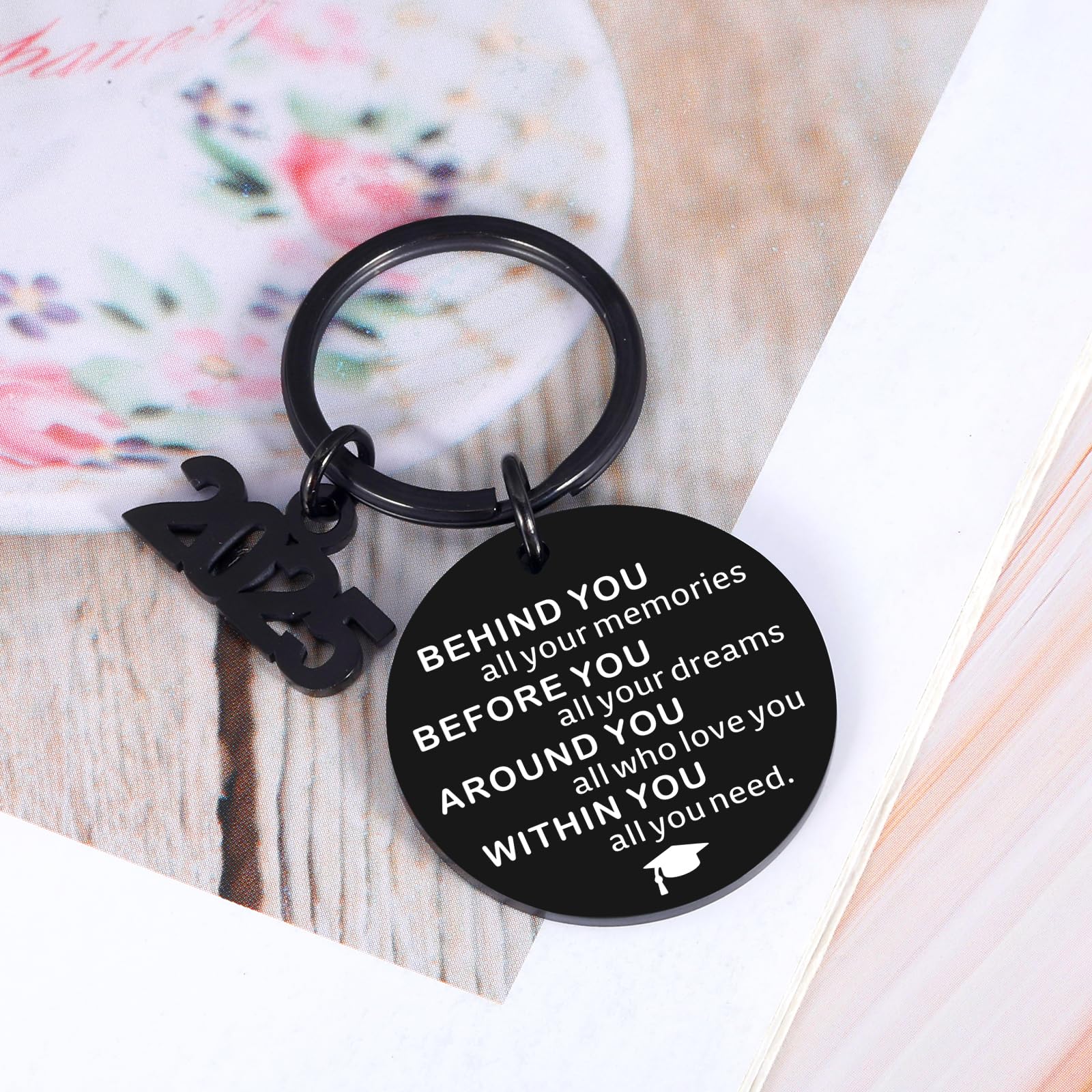 2025 Graduation Keychain - Inspirational Gift for College & High School Grads (Men, Women, Nurses, Masters Students) - Perfect for Son, Daughter, Boy or Girl - Ideal for Senior Parties & Graduation Celebrations