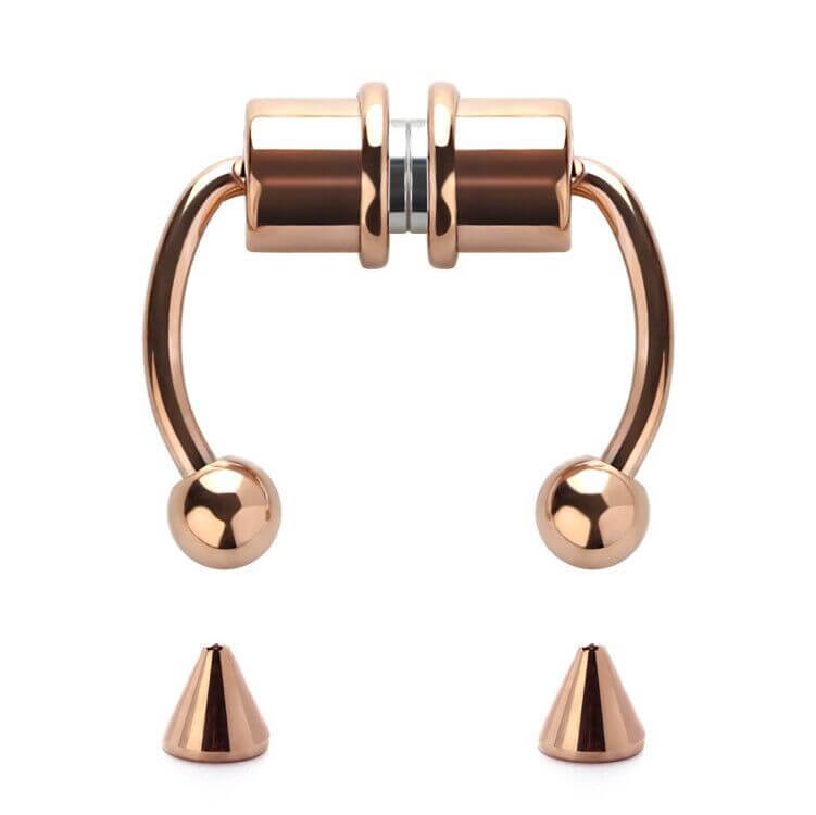 Magnetic Fake Nose Ring - Non Piercing Horseshoe Nose Jewelry for Women & Teens | Perfect for Parties, Cosplay & Everyday Fashion Accessories