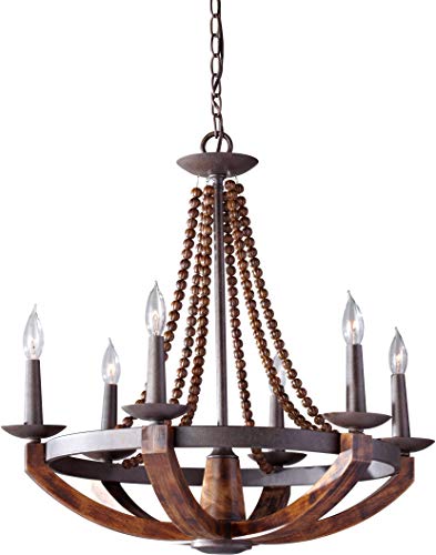 Feiss Lighting Adan 6-Light Chandelier - Traditional Style Crystal Ceiling Light Fixture for Dining Room, Living Room & Bedroom - Elegant Home Decor Lighting Solution