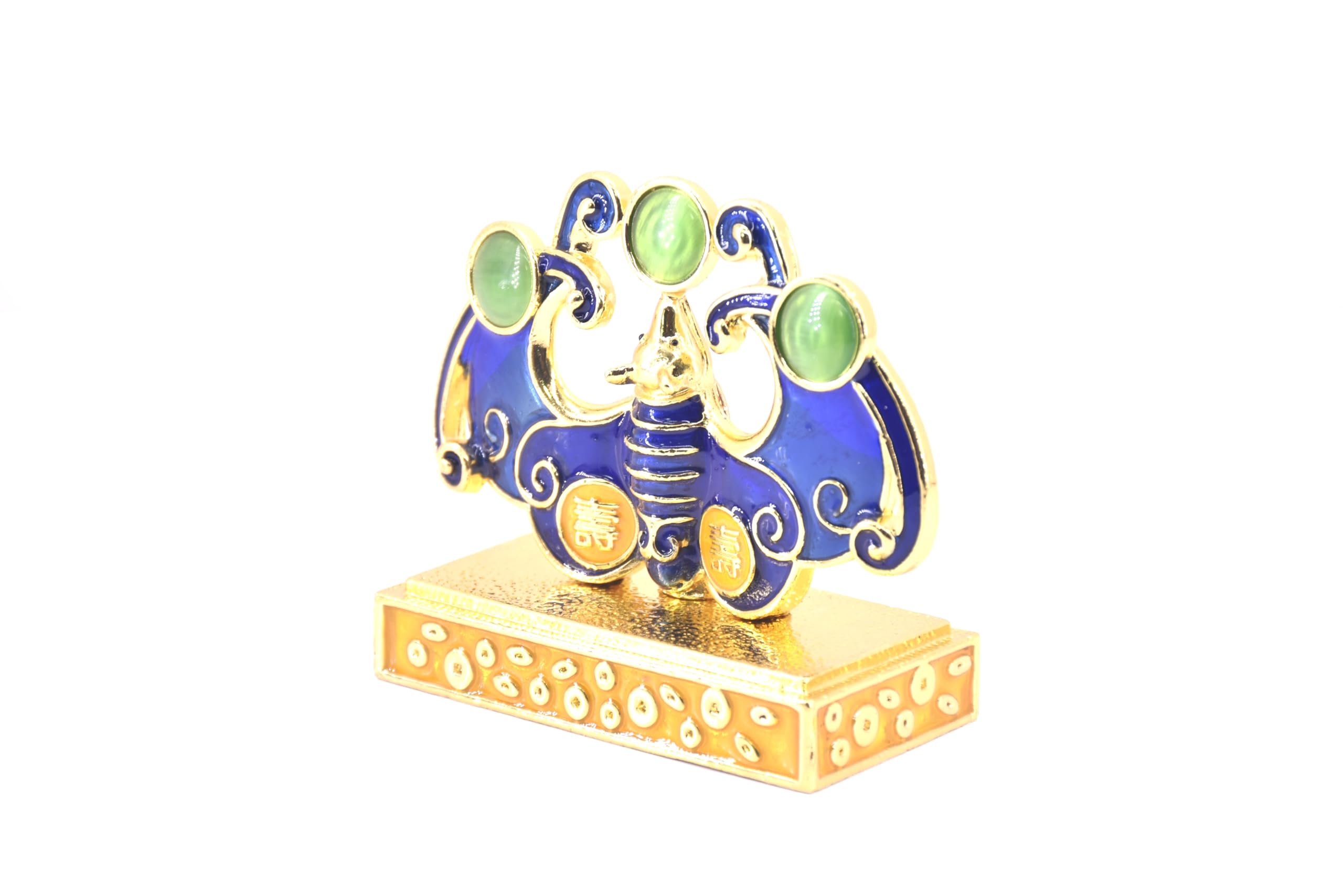 2025 Feng Shui 3 Jewel Prosperity Bat - Wealth & Luck Charm for Home Decor, Office Display & Gift Giving