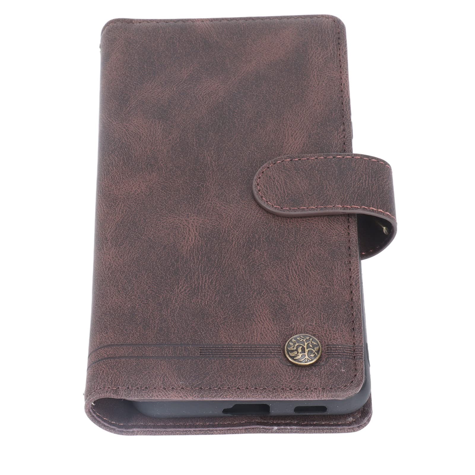 Gaeirt Magnetic Wallet Phone Case - Soft TPU 360° Protection, Anti-Fingerprint, Multi-Functional Smartphone Cover for iPhone & Samsung (Brown) | Perfect for Work, Travel & Everyday Use