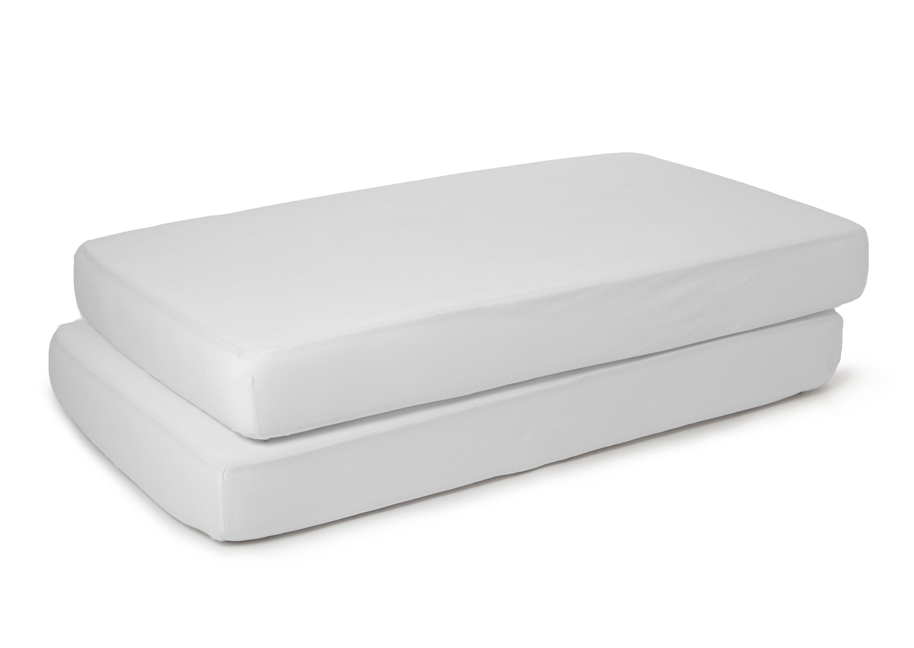 Soft & Breathable Fitted Crib Sheets 2-Pack - Premium Cotton Baby Crib Mattress Cover - White Nursery Bedding for Safe & Comfortable Sleep - Perfect for Newborns, Infants & Toddlers