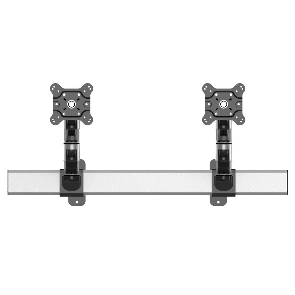 Dual Monitor Wall Mount with Adjustable Slide & Swivel Arms - Perfect for Home Office, Gaming Setup & Workspace Ergonomics