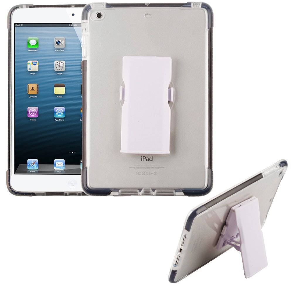 Mybat Shockproof Bumper Case for iPad Mini 1/2/3 - Slim Fit PC/TPU Rubber Protective Cover (Clear/Black) - Perfect for Home, Office & Travel Use